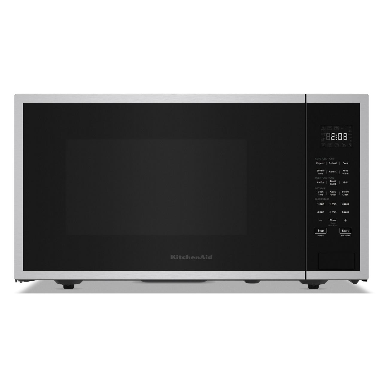 KitchenAid 22-Inch Countertop Microwave Oven, 1.5 cu. ft, Stainless Steel (KMCS522RPS) - Perfect for Small Kitchens, Dorms & Office Spaces