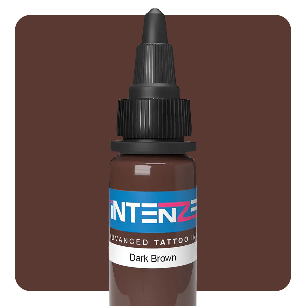 Dark Brown Intenze Tattoo Ink - Professional Tattoo Supplies (1oz/4oz/8oz) - Perfect for Tattoo Artists & Body Art Professionals
