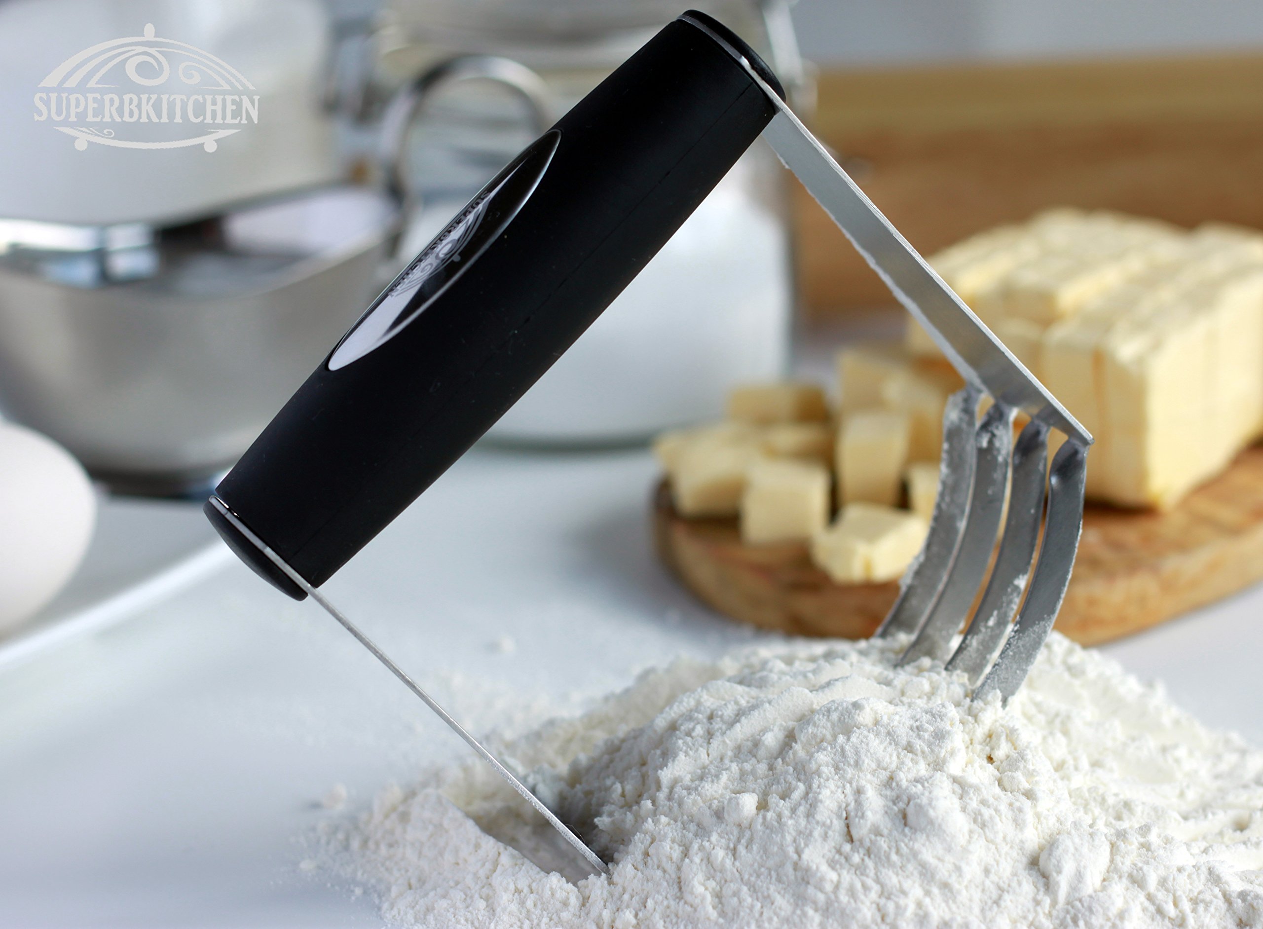 Professional Stainless Steel Dough Blender - Heavy Duty Pastry Cutter for Pie Crust, Cookies & Baking | Perfect for Thanksgiving, Christmas & Holiday Desserts