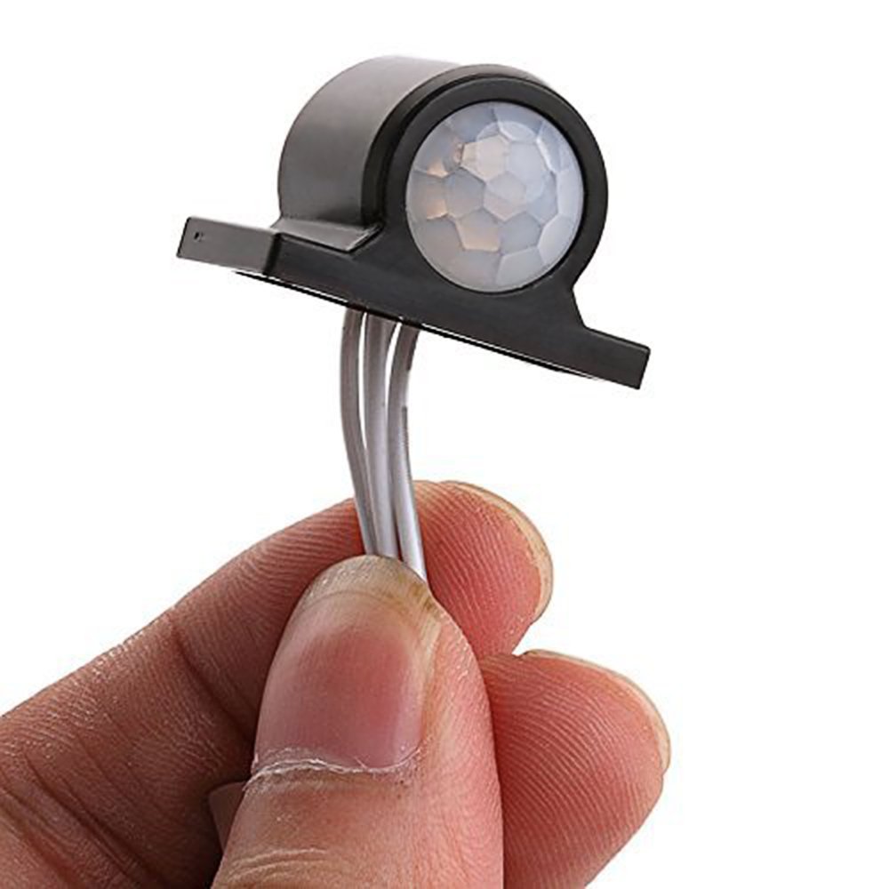 12V Automatic On/Off PIR Motion Sensor Switch for LED Strip Lights - White Sensor for Cabinets, Wardrobes & Closet Lighting - Energy Saving & Hands-Free Control