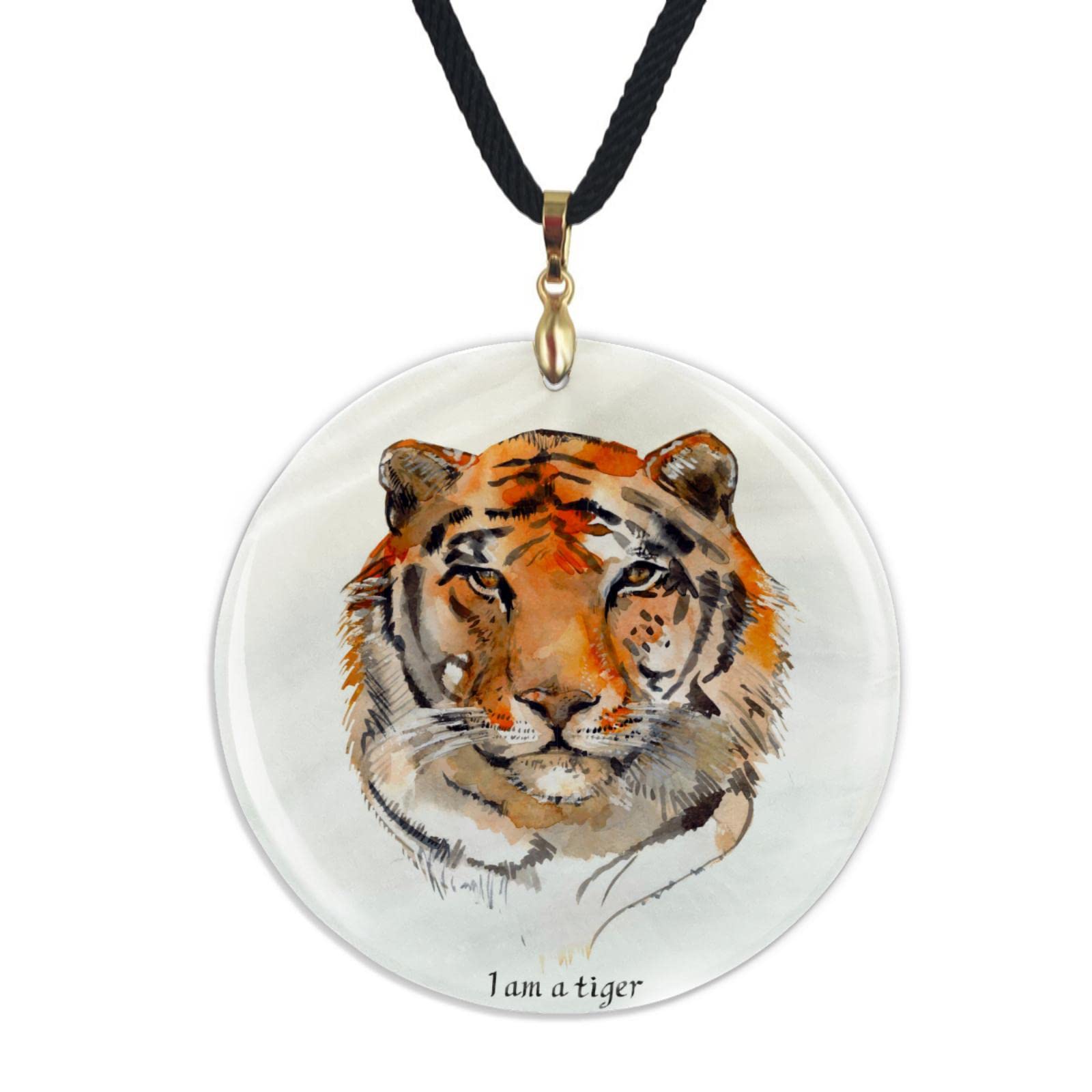 Stylish Tiger Face Shell Statement Necklace for Women & Kids - Western Boho Jewelry for Birthday Gifts & Everyday Wear
