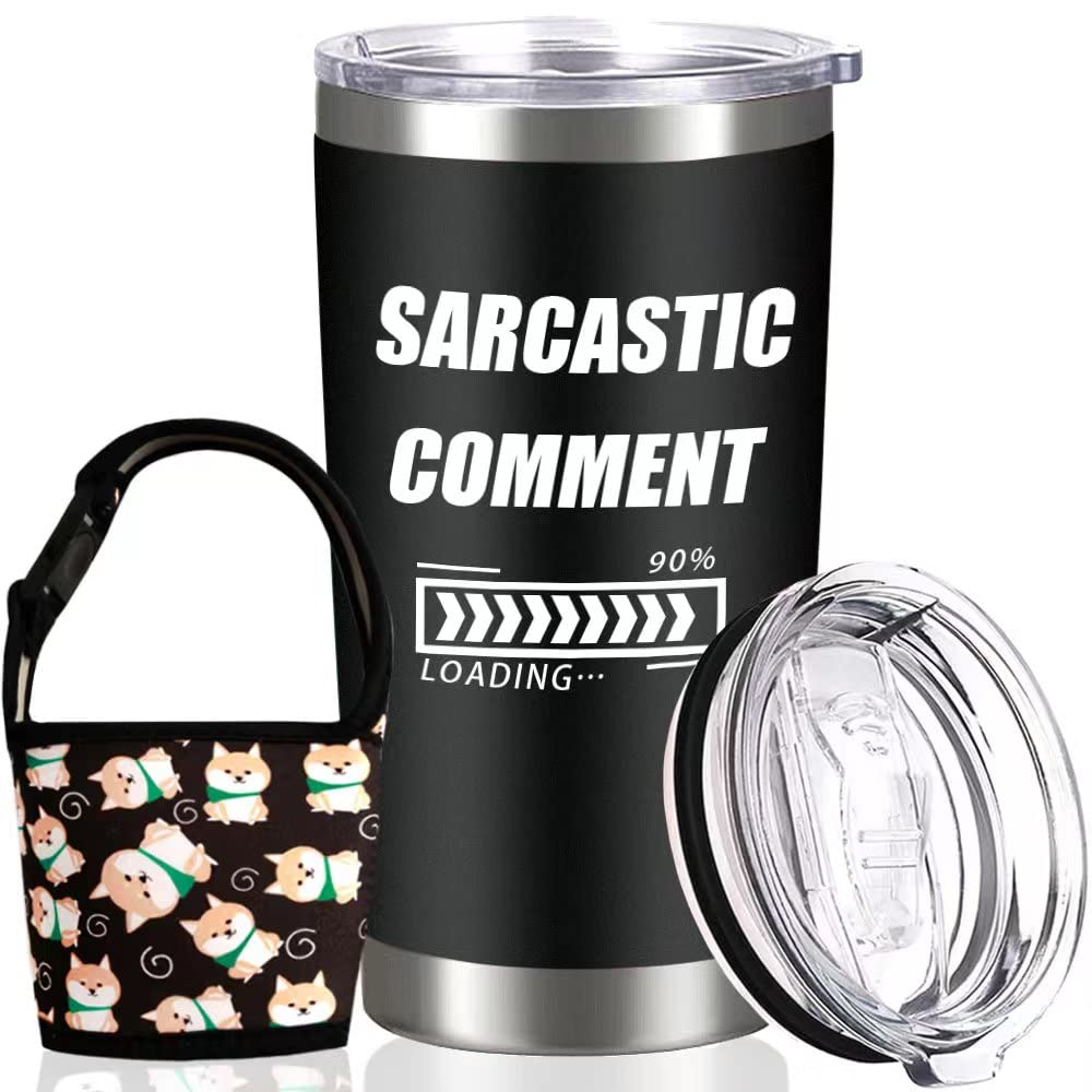 20oz Insulated Stemless Wine Tumbler with Lid - Funny Sarcastic Gift for Men, Women, Mom, Sister & Best Friend | Birthday Present, Office Use, Outdoor Picnics & Party Drinking Cup