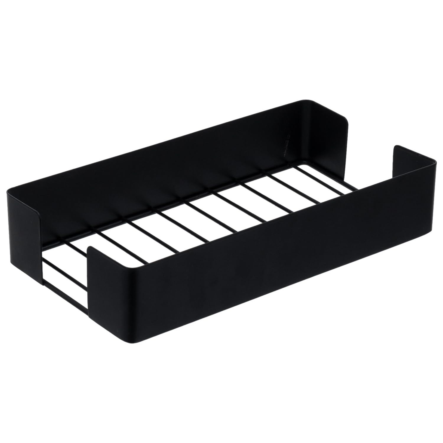 Modern Matte Black Metal Paper Towel Holder - Folded Napkin Storage Tray for Bathroom Vanity, Kitchen Counter & Office Sink | Commercial & Home Use | Space-Saving Design