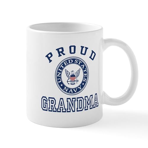 White - Proud US Navy Grandma Mug