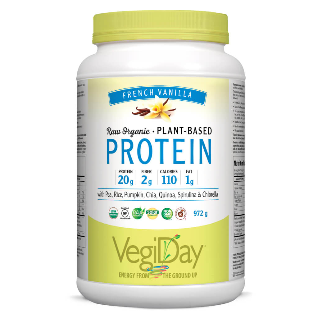Organic Raw 100% Plant-Based Protein Powder - French Vanilla Flavor | Vegan, Gluten-Free, Non-GMO | Perfect for Smoothies, Baking & Post-Workout Recovery