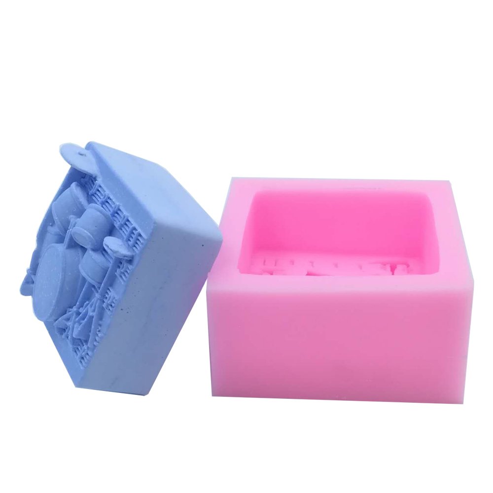 Premium Silicone Drum Kit Soap & Candle Molds - DIY Craft Molds for Resin, Wax, and Soap Making - Perfect for Handmade Gifts, Bath Bombs, and Home Decor Projects