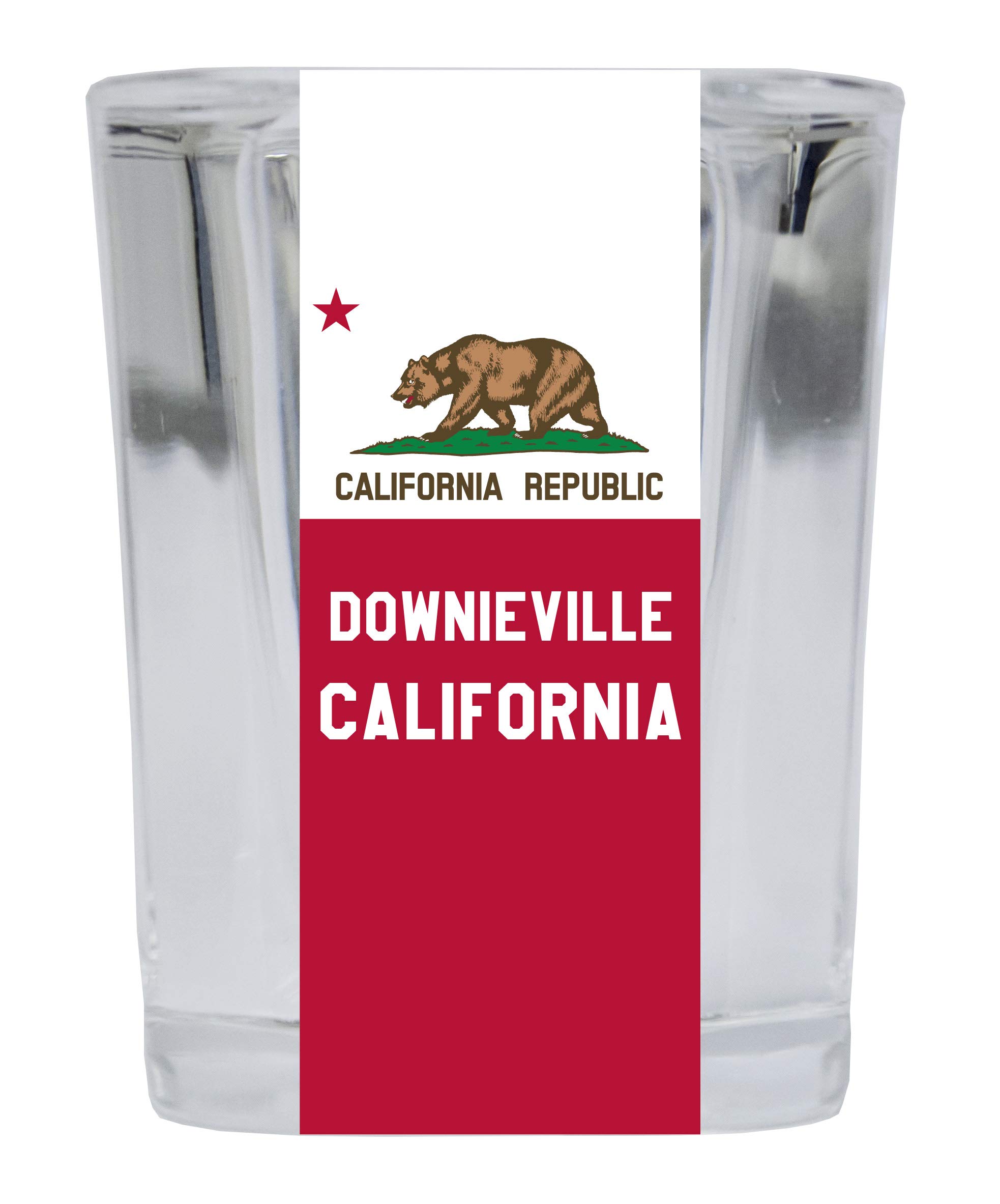 Downieville California Souvenir 2 Ounce Square Shot Glass - Perfect for Collectors, Gifts & Bar Decor | Whiskey, Tequila & Cocktail Drinking Accessories