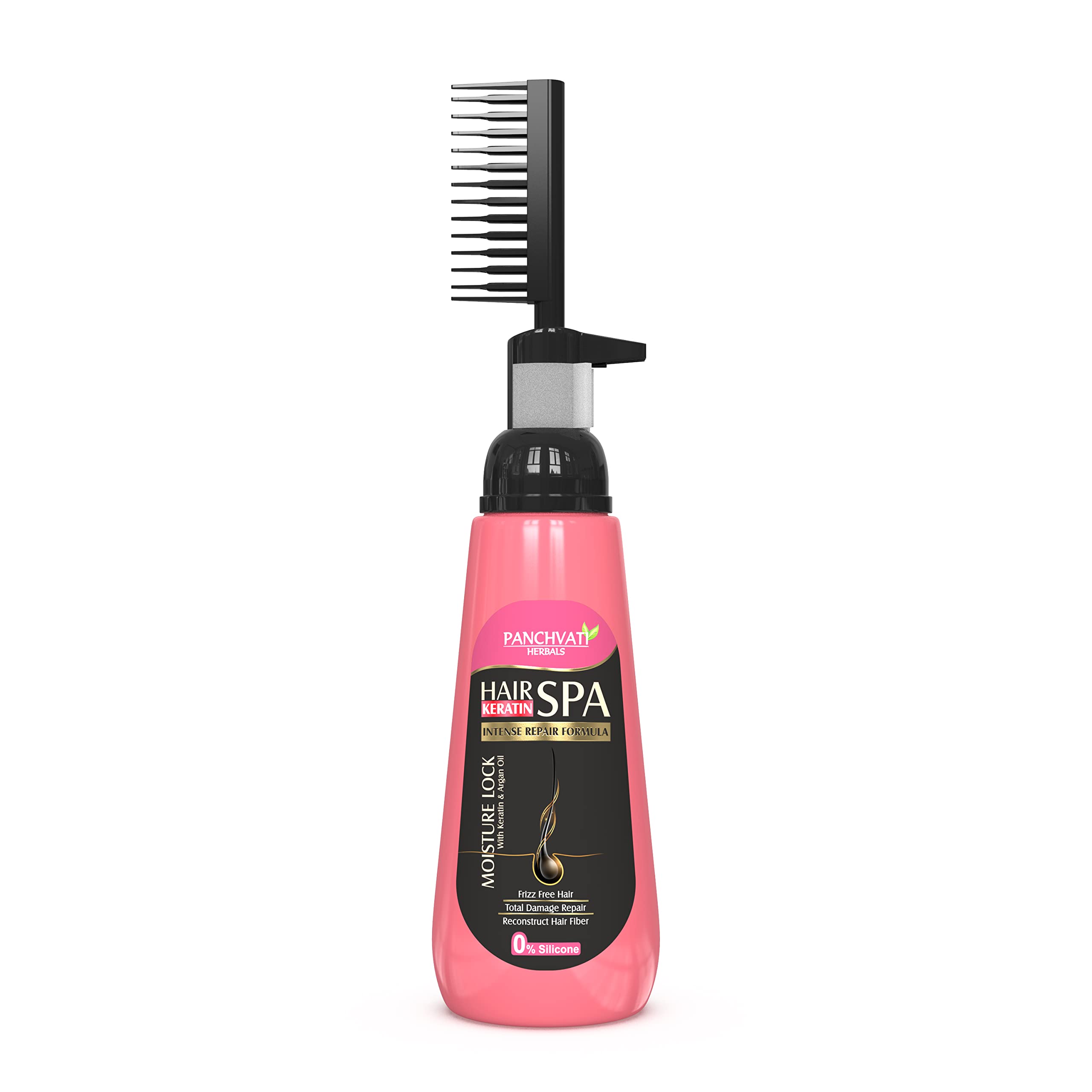 Panchvati Herbals Total Damage Repair Hair Spa with Keratin & Argan Oil | Moisture Lock Treatment | Includes Comb Applicator (150ml) | For Dry, Damaged & Frizzy Hair | At-Home Hair Care Solution