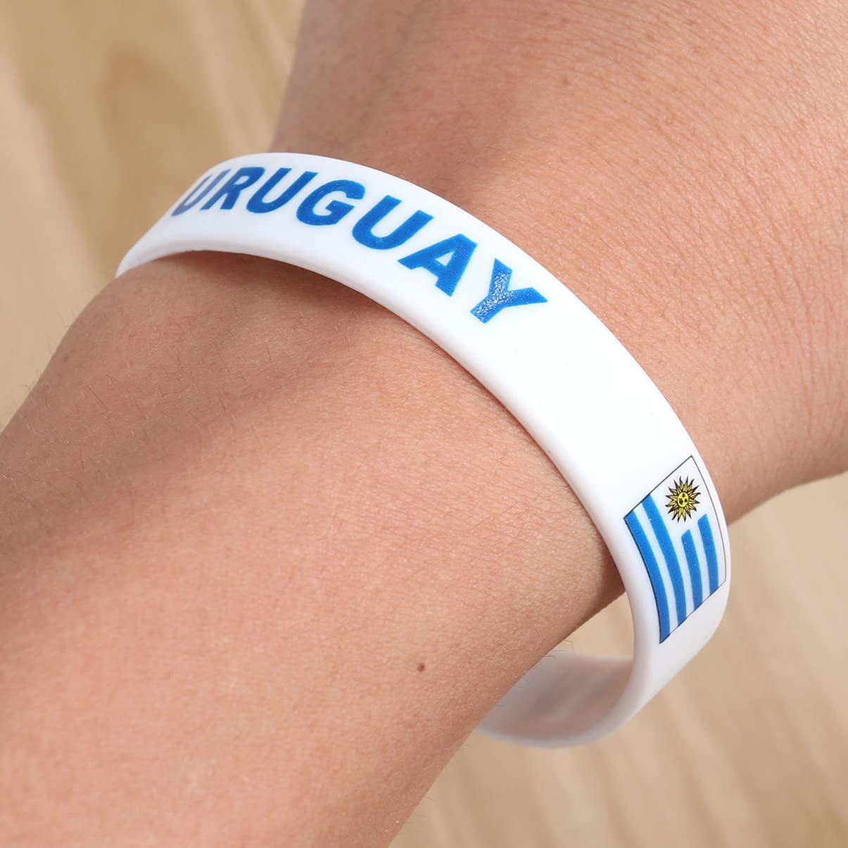 BESTOYARD 6-Pack Uruguay Flag Silicone Wristbands - Patriotic Rubber Bracelets for Sports Games, Football Matches & National Pride - Perfect for Fans, Races & International Events