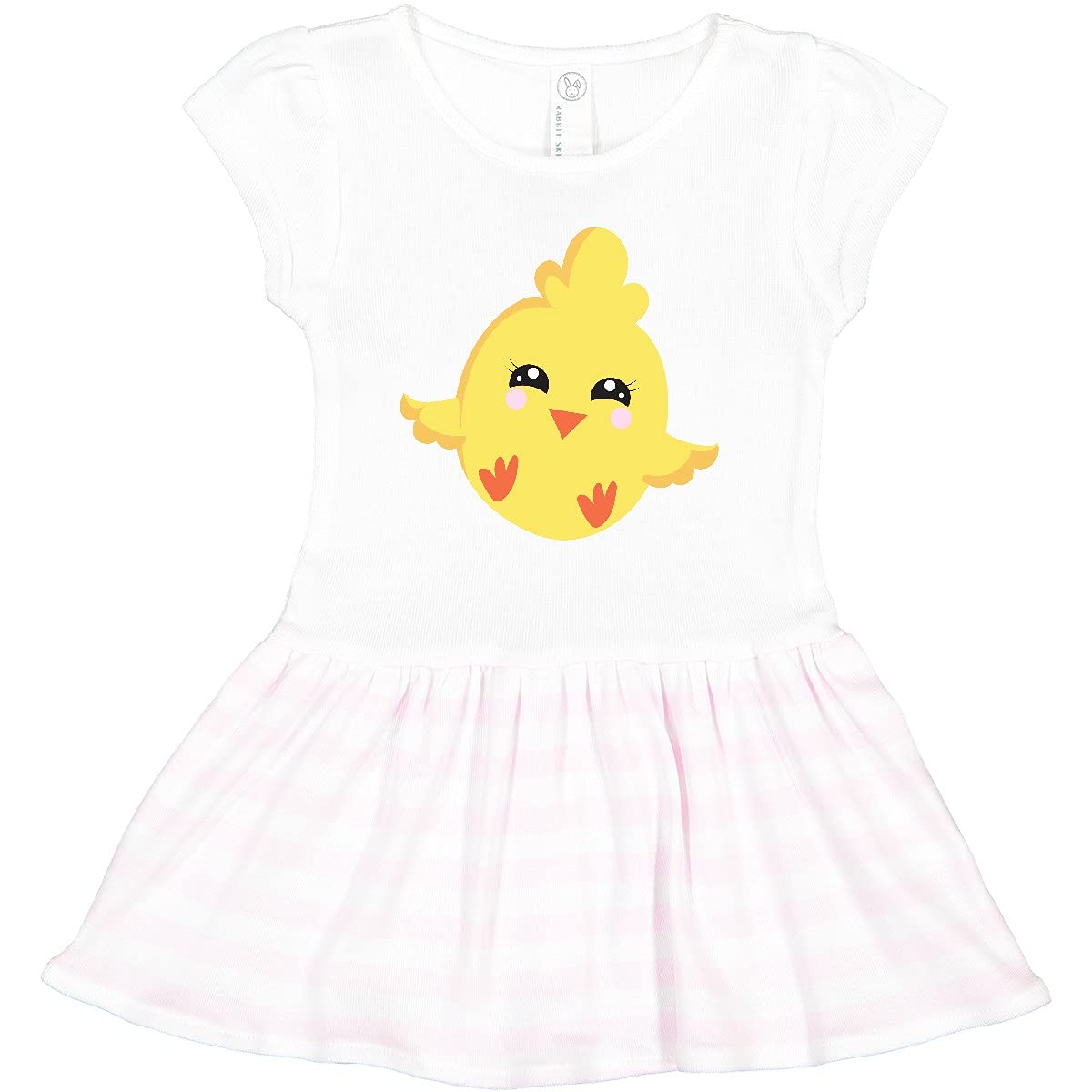 Inktastic Cute Chicken Baby Chick Toddler Dress - Adorable Little Chicken Print Outfit for Girls - Perfect for Playdates, Birthday Parties & Casual Wear