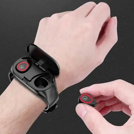 Smart Watch with TWS Bluetooth Earbuds & Heart Rate Monitor - Fitness Tracker, Sleep Monitor & Call Notifications for Android iPhone - Perfect for Workouts, Running & Daily Activity Tracking