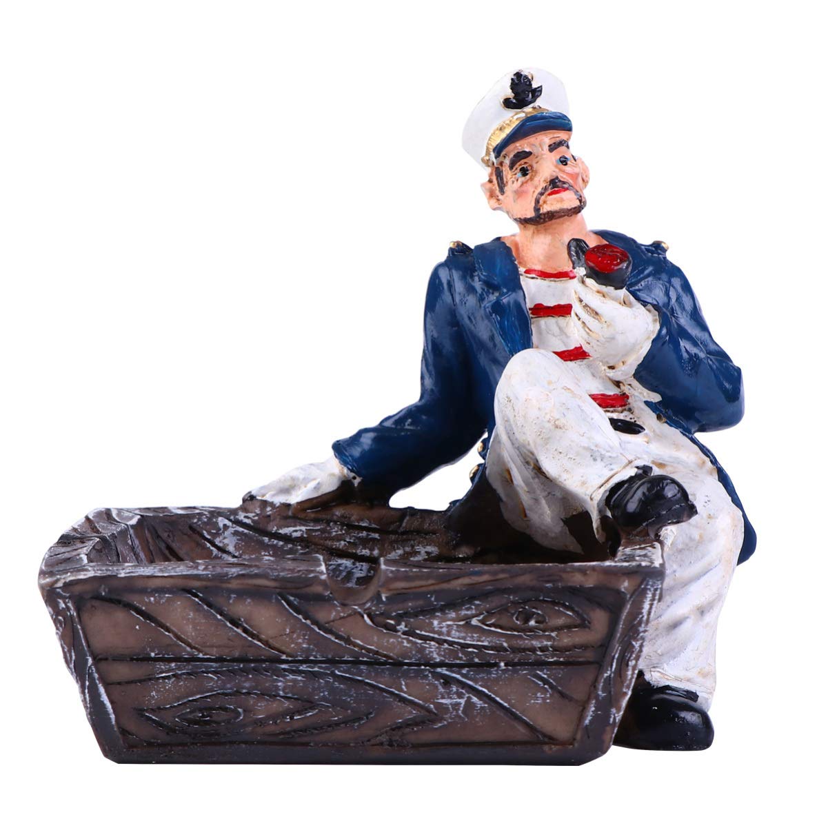 VOSAREA Pirate Design Resin Ashtray - Outdoor & Indoor Cigarette Ashtray for Patio, Home, Office, Desk | Perfect for Smoking Areas, Man Caves, Bars, and Backyard Gatherings