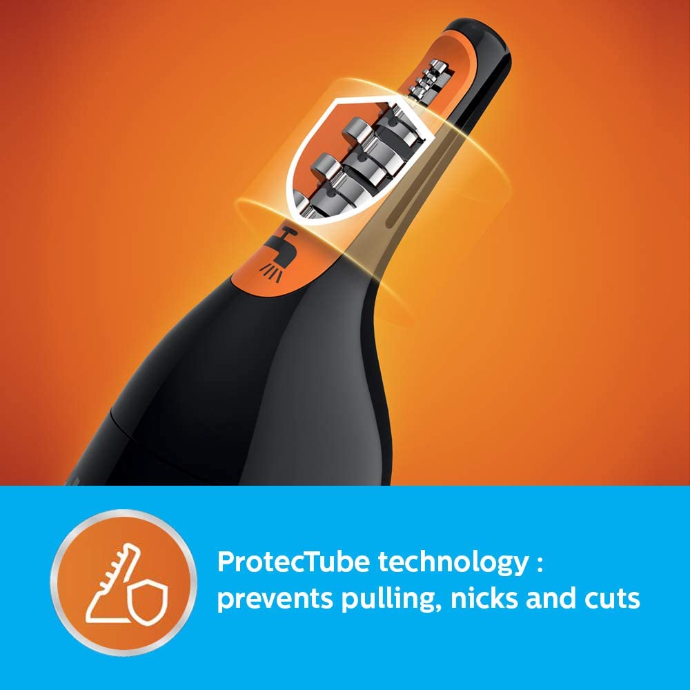 PHILIPS NT1150/10 Precision Nose Hair Trimmer - Painless Grooming for Men - Perfect for Travel & Daily Personal Care