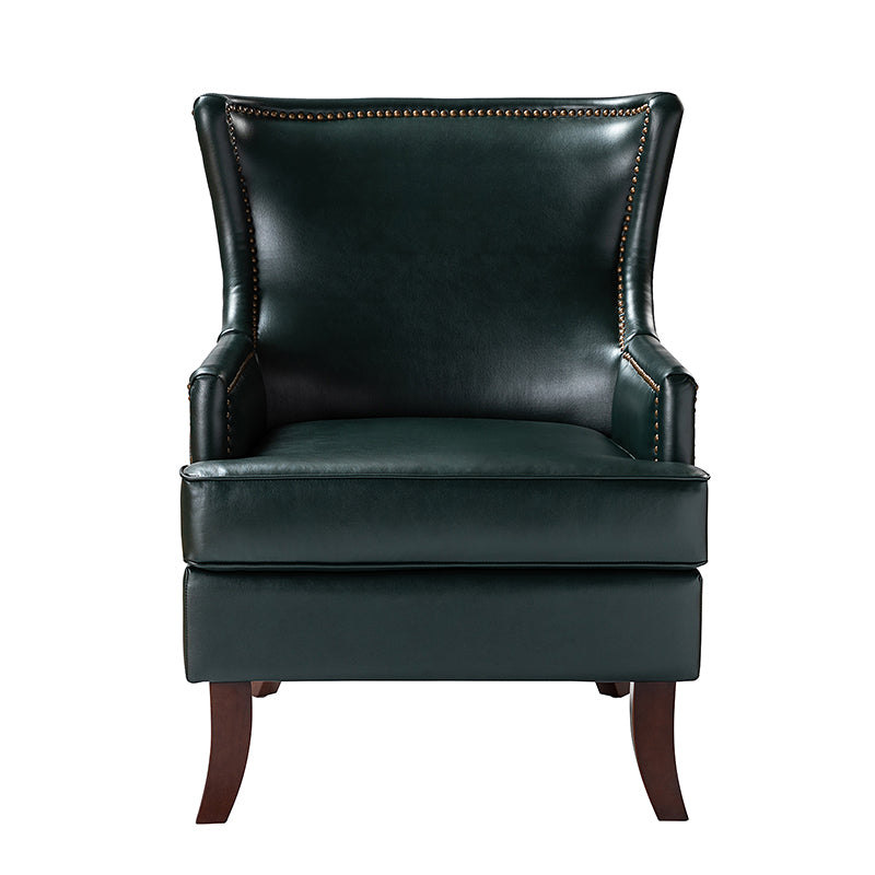 Mid Century Modern Vegan Leather Accent Armchair - Aurelia Stylish Lounge Chair for Living Room, Office & Reading Nook