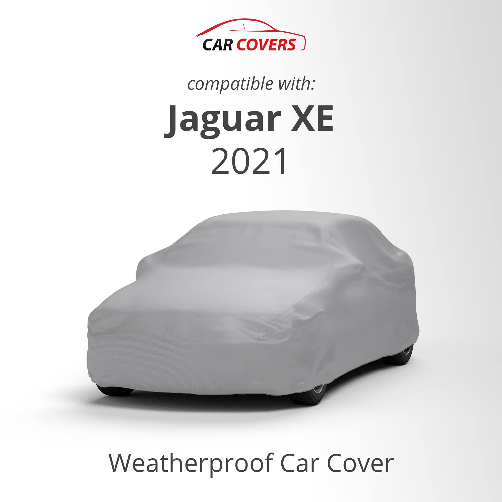 Weatherproof Jaguar 2021 XE Car Cover with Anti-Theft Cable Lock - Outdoor All-Season Protection - Durable Waterproof Car Accessories for Parking, Storage & Travel