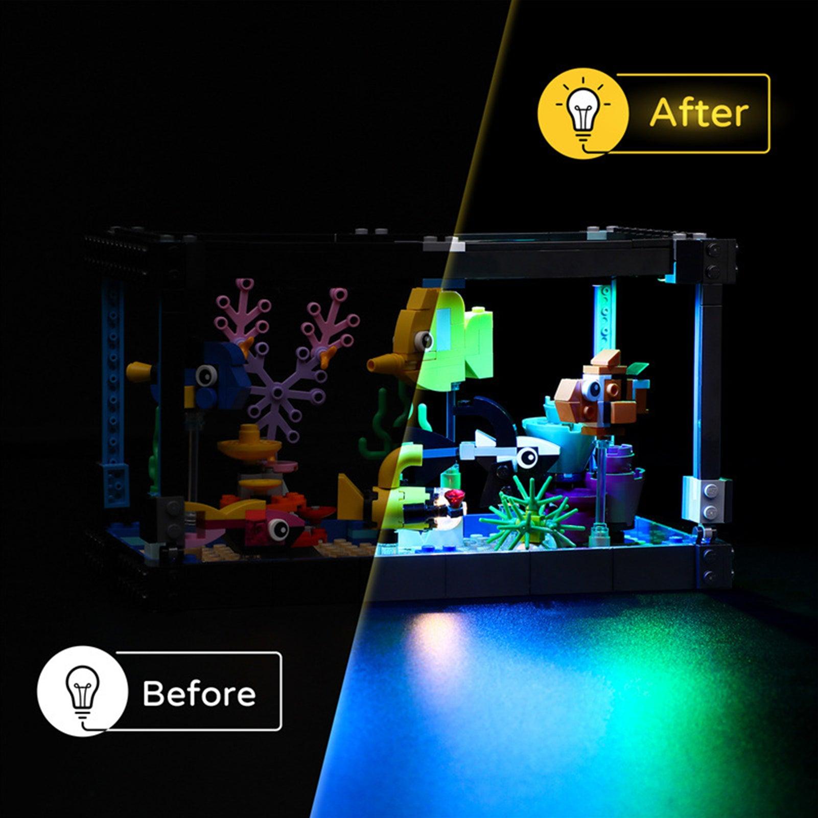 Best Light Kit for LEGO Ideas Creator Fish Tank 31122 - Enhance Your LEGO Aquarium Display for Home Decor & Gift Giving