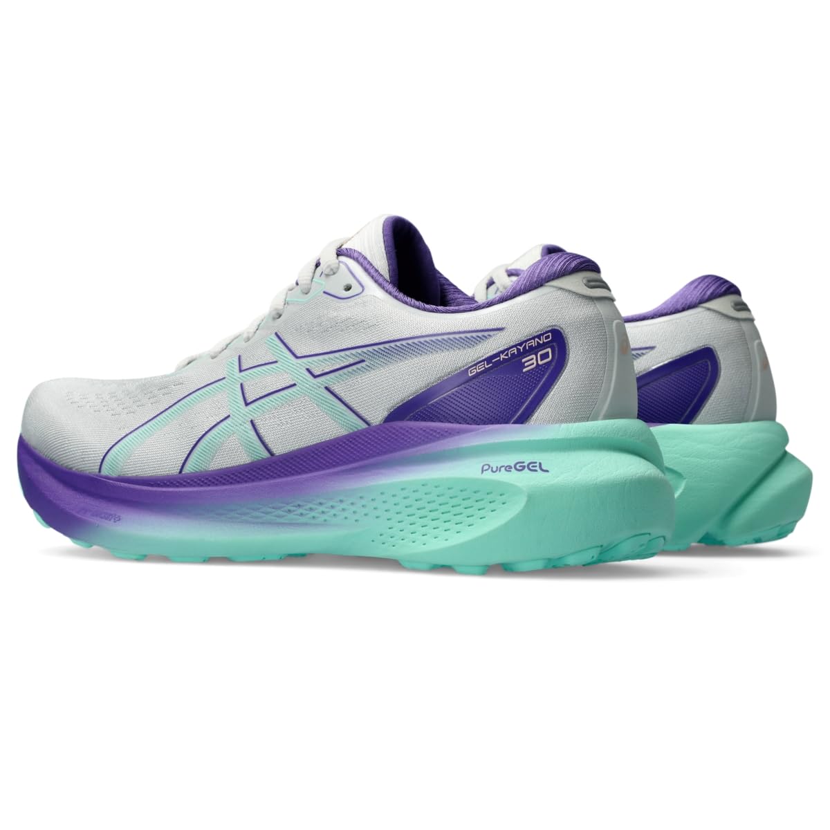 ASICS Women's GEL-KAYANO 30 Running Shoes - Size 10.5 - Polar Shade/Fresh Ice - Lightweight Cushioned Sneakers for Marathon Training & Road Running