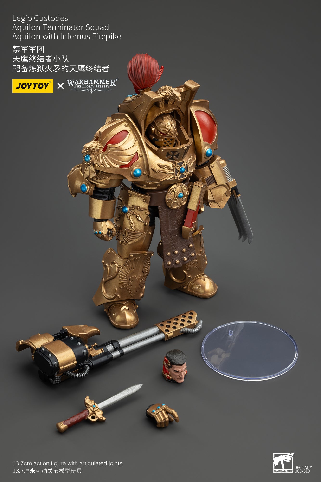 1/18 Scale JOYTOY Warhammer The Horus Heresy Action Figures - Legio Custodes Aquilon Terminator Squad & Custodian Venatari Squad | Collectible Miniatures for Tabletop Gaming and Display