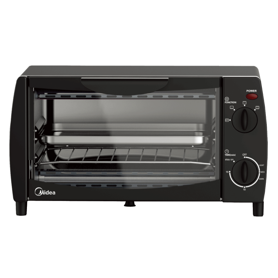 MEO 10BDW BK 10L Toaster Oven - Compact Countertop Convection Oven for Baking, Broiling & Toasting - Perfect for Small Kitchens, Dorms & Apartments