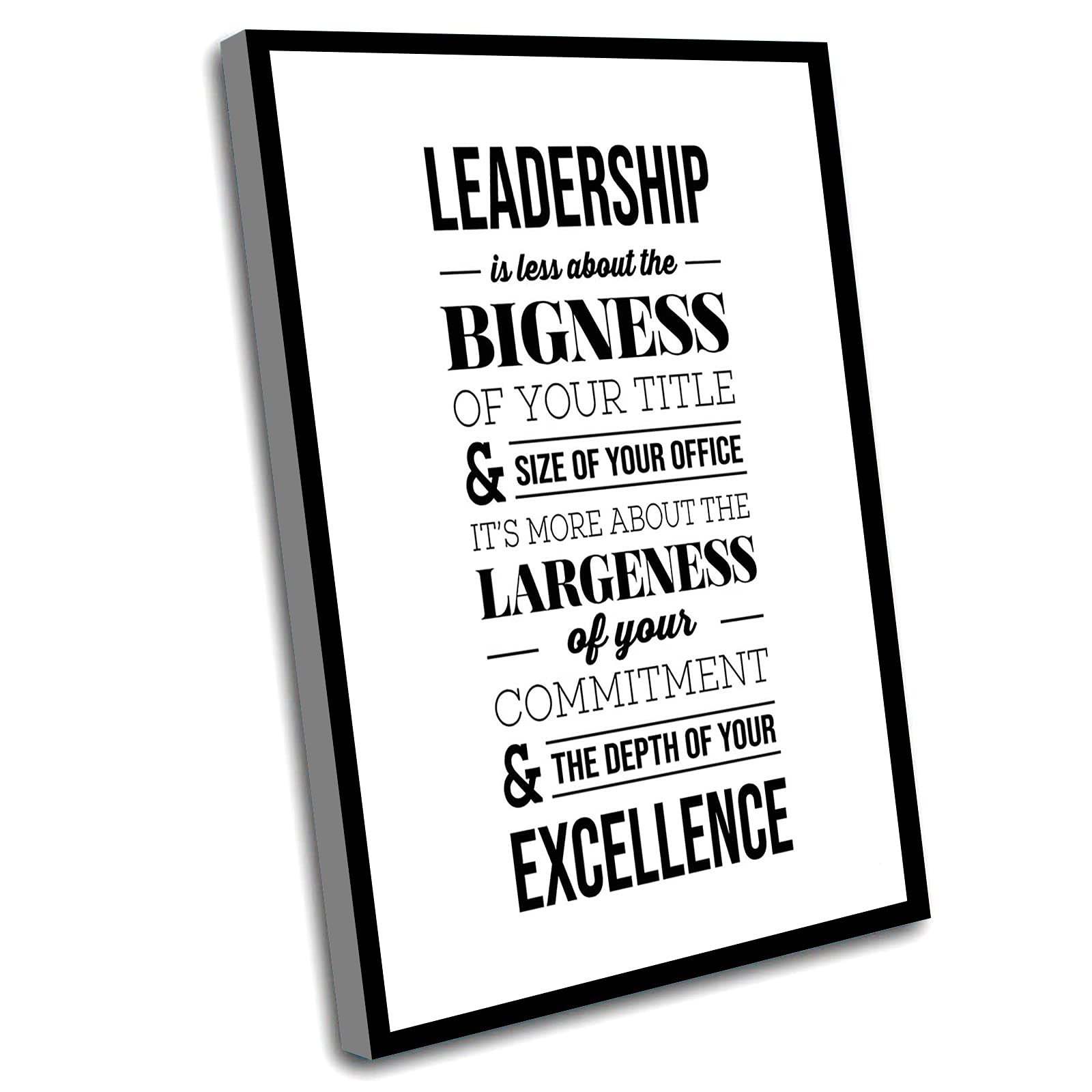 16x24 Inch Framed Leadership Wall Art - Inspirational Office Decor with Motivational Quotes - Perfect Gift for Bosses Day, Managers & Leaders - Ideal for Office, Study or Conference Room Decor