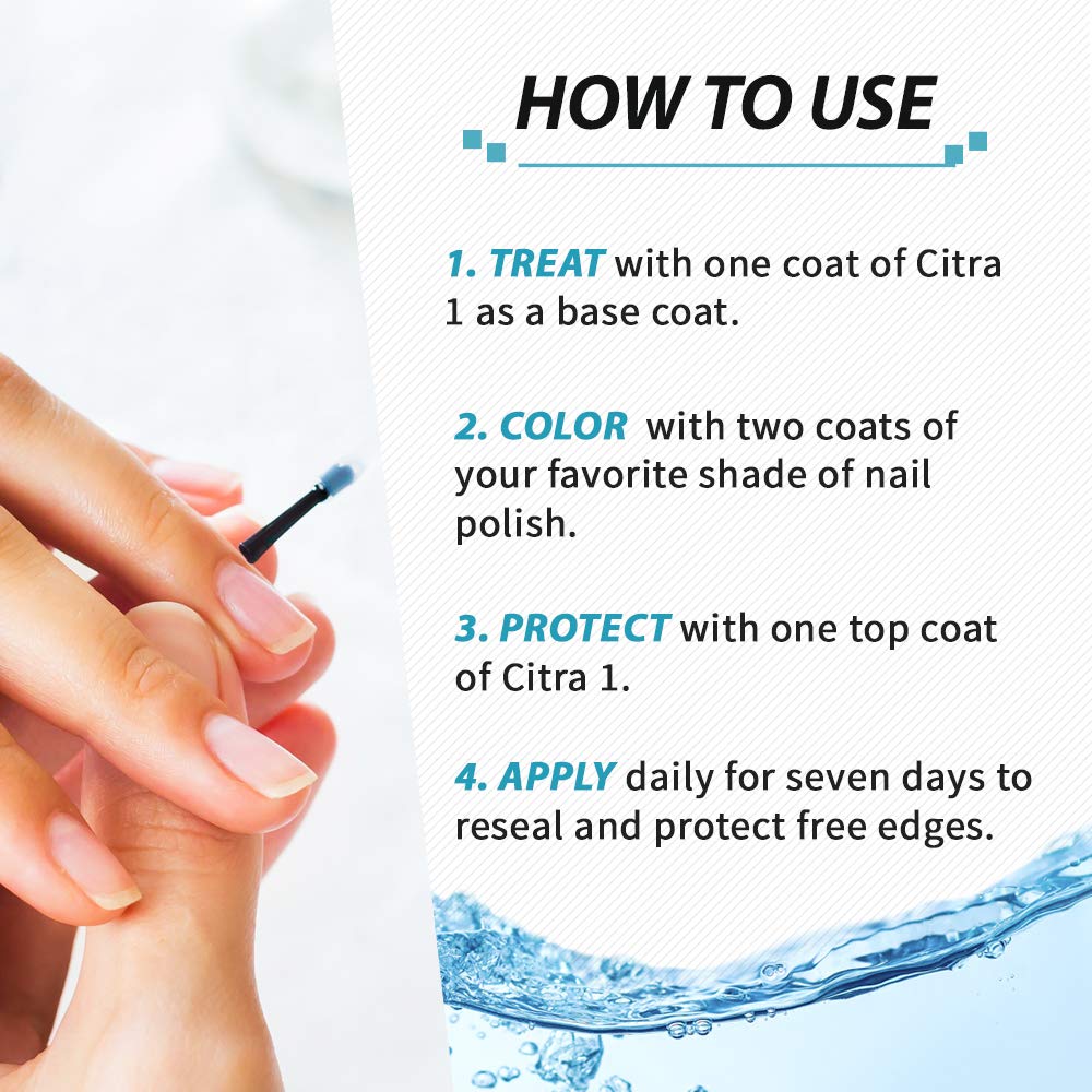 Nail Tek CITRA1 Nail Strengthener for Strong & Healthy Nails - Daily Nail Treatment & Repair, 0.47 fl oz (1-Pack) - Perfect for Brittle, Weak Nails at Home or Salon Care