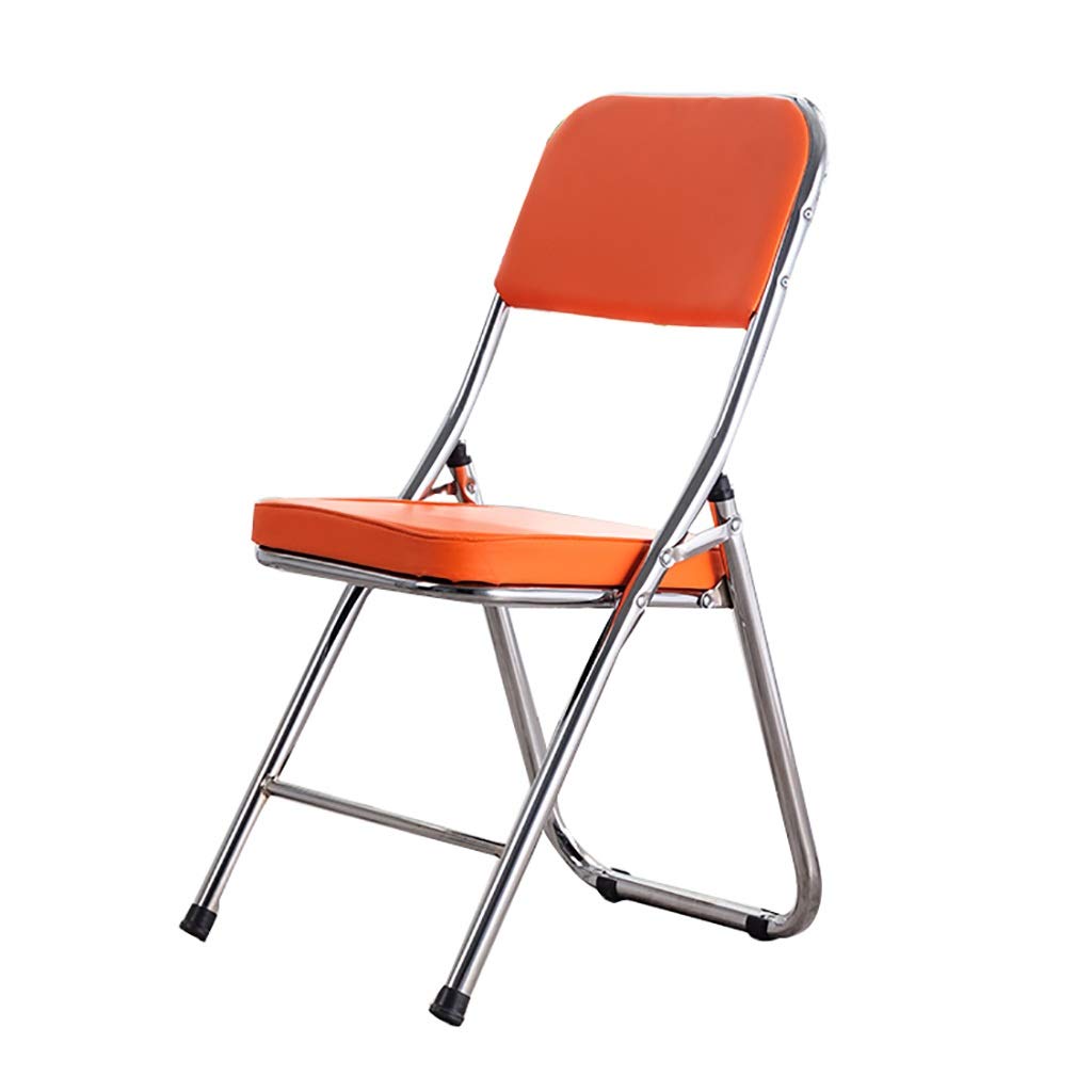 ZWJLIZI Folding Chair - PU Backrest Dining Chair for Home, Office & Conference | Comfortable Training & Business Chair (H Color) - Perfect for Small Spaces, Outdoor Events & Temporary Seating