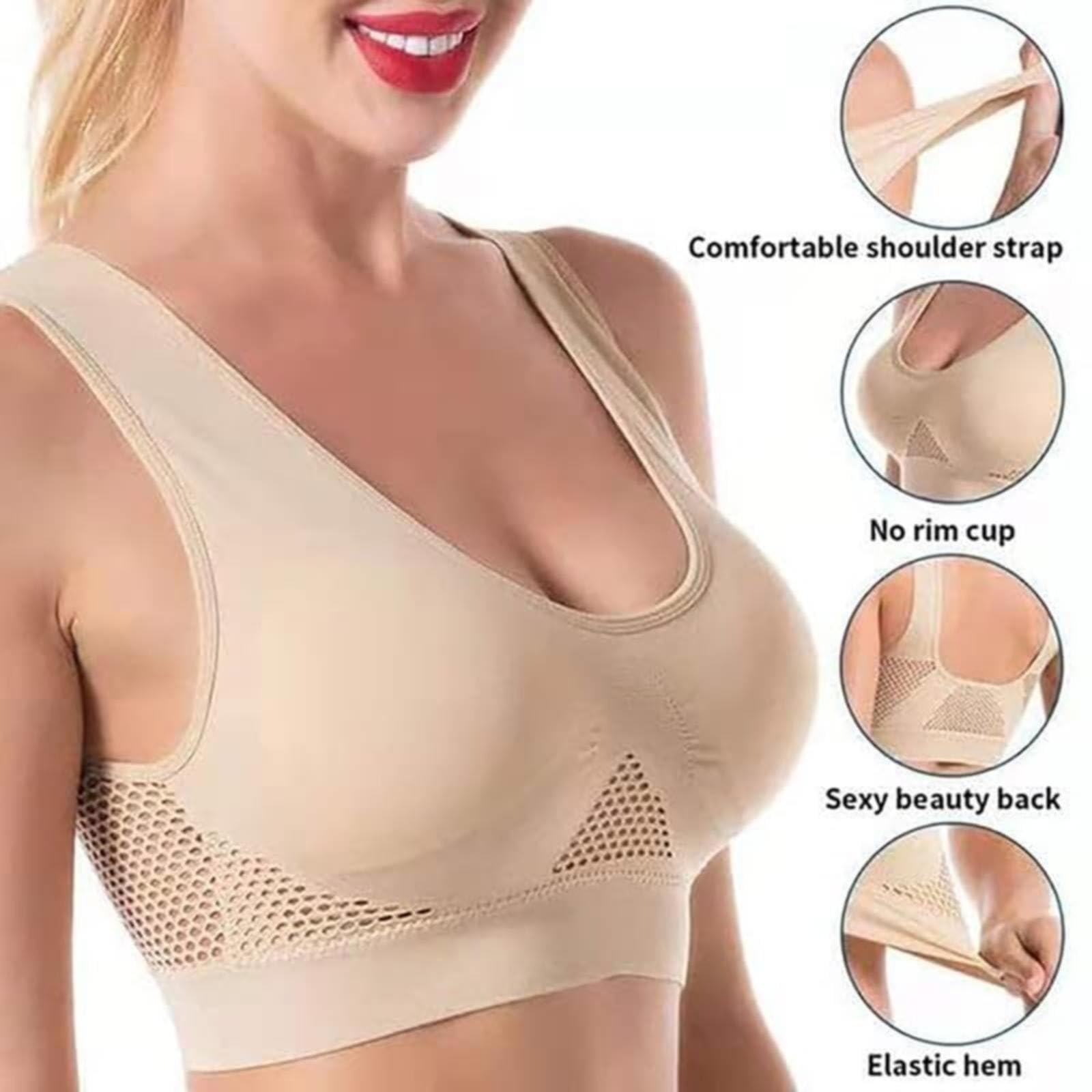 High Impact Racerback Sports Bras for Women - Padded Seamless Yoga & Gym Workout Bras - Plus Size Support for Running, HIIT, CrossFit & Fitness Training