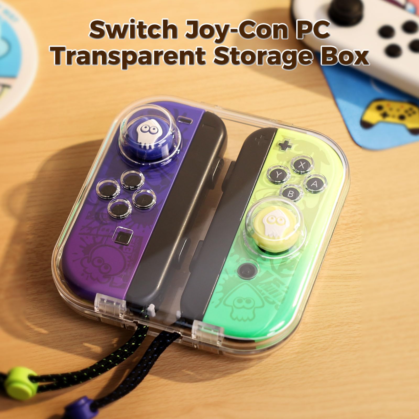 iINE Mini Storage Case for Joy-Con - Portable Dust-Proof Protective Box for Nintendo Switch/OLED Joy-Con Controllers with Magnetic Closure | Perfect for Travel, Gaming Storage & Protection
