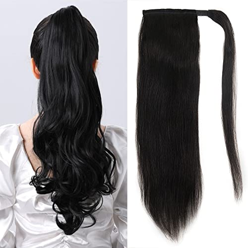 100% Real Remy Human Hair Clip-in Ponytail Extension - 16