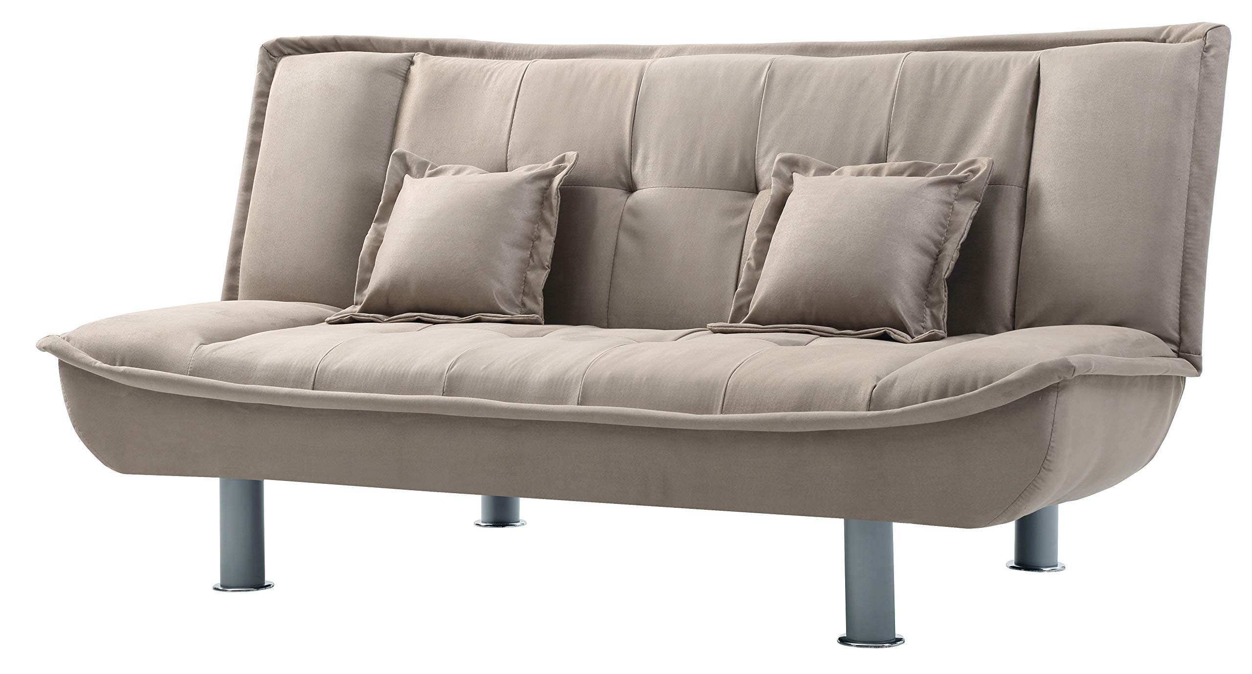 Glory Furniture Convertible Futon Sofa Bed - Mocha Brown | Space-Saving Sleeper for Small Apartments, Guest Rooms & Dorm Living
