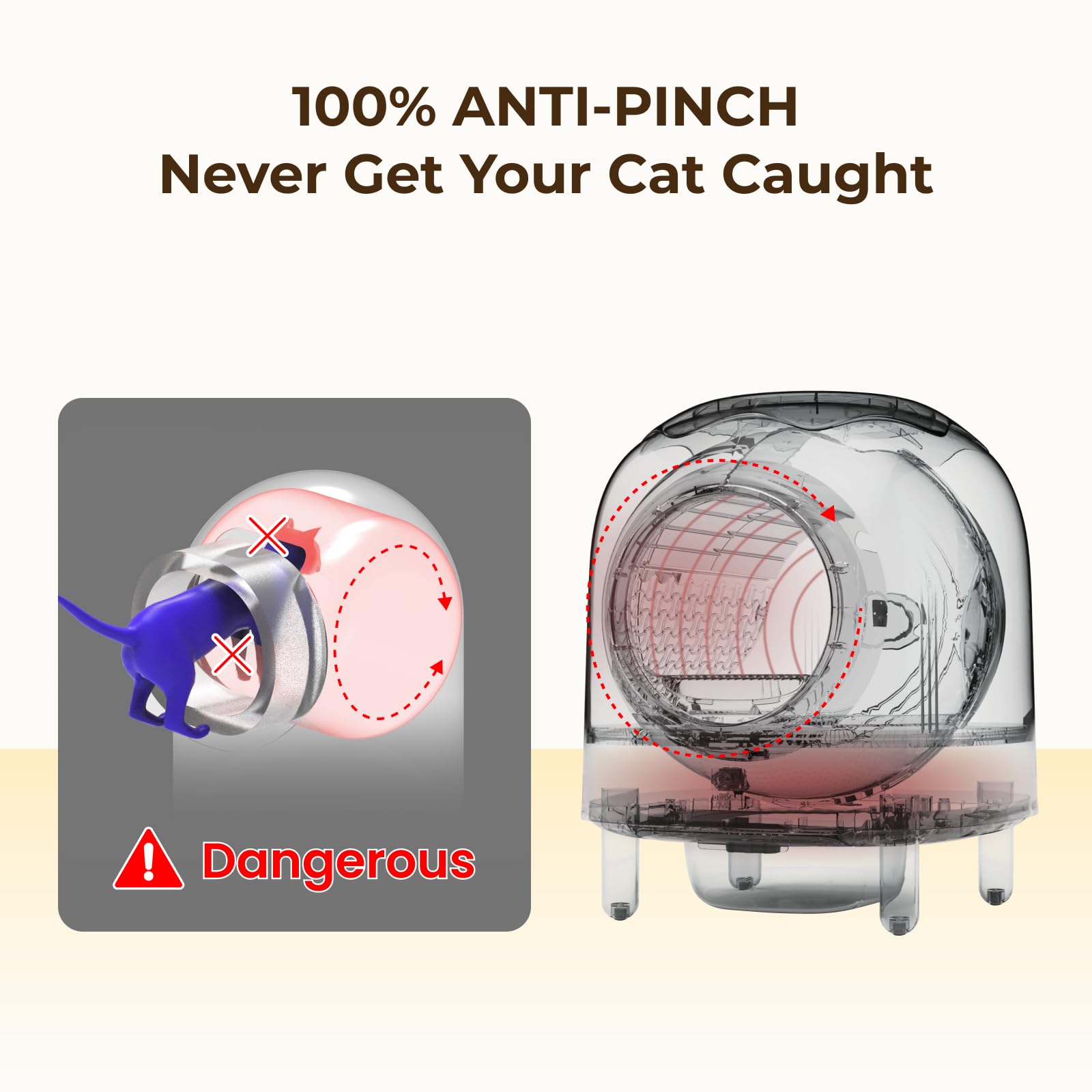 Automatic Self-Cleaning Cat Litter Box - Extra Large 56+6L Capacity with Health Tracking & Odor Control | 100% Safe Smart Litter Robot for Cats | Includes Liners & Latest Technology | Perfect for Busy Pet Owners & Multi-Cat Homes