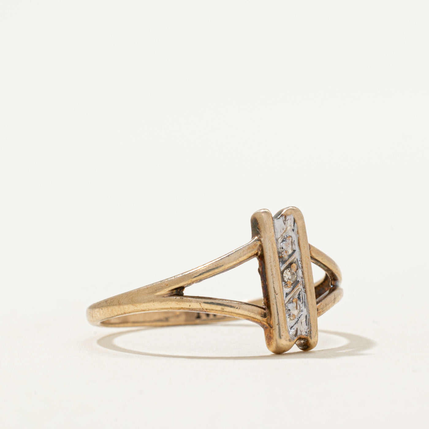 0.01ct Diamond Column Tapered Ring - Size 6.75 | Elegant Stackable Wedding Band for Women | Perfect for Anniversaries, Engagements & Everyday Wear