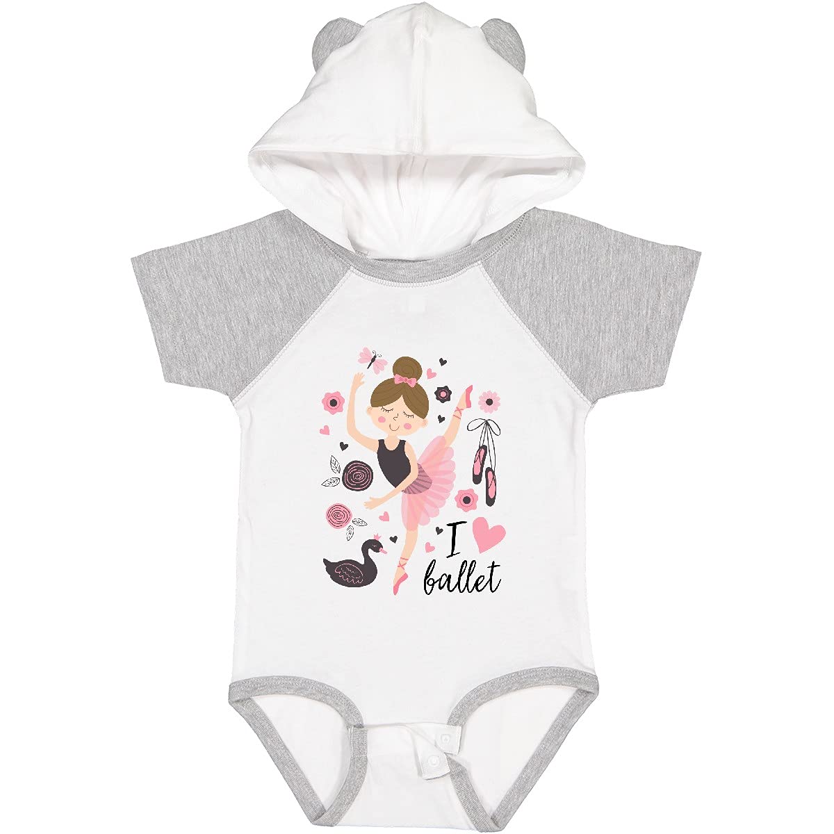 Inktastic Ballerina I Love Ballet Dance Baby Bodysuit - Cute Ballet Outfit for Toddlers & Infants - Perfect for Dance Class, Recitals & Ballet-Themed Birthday Parties