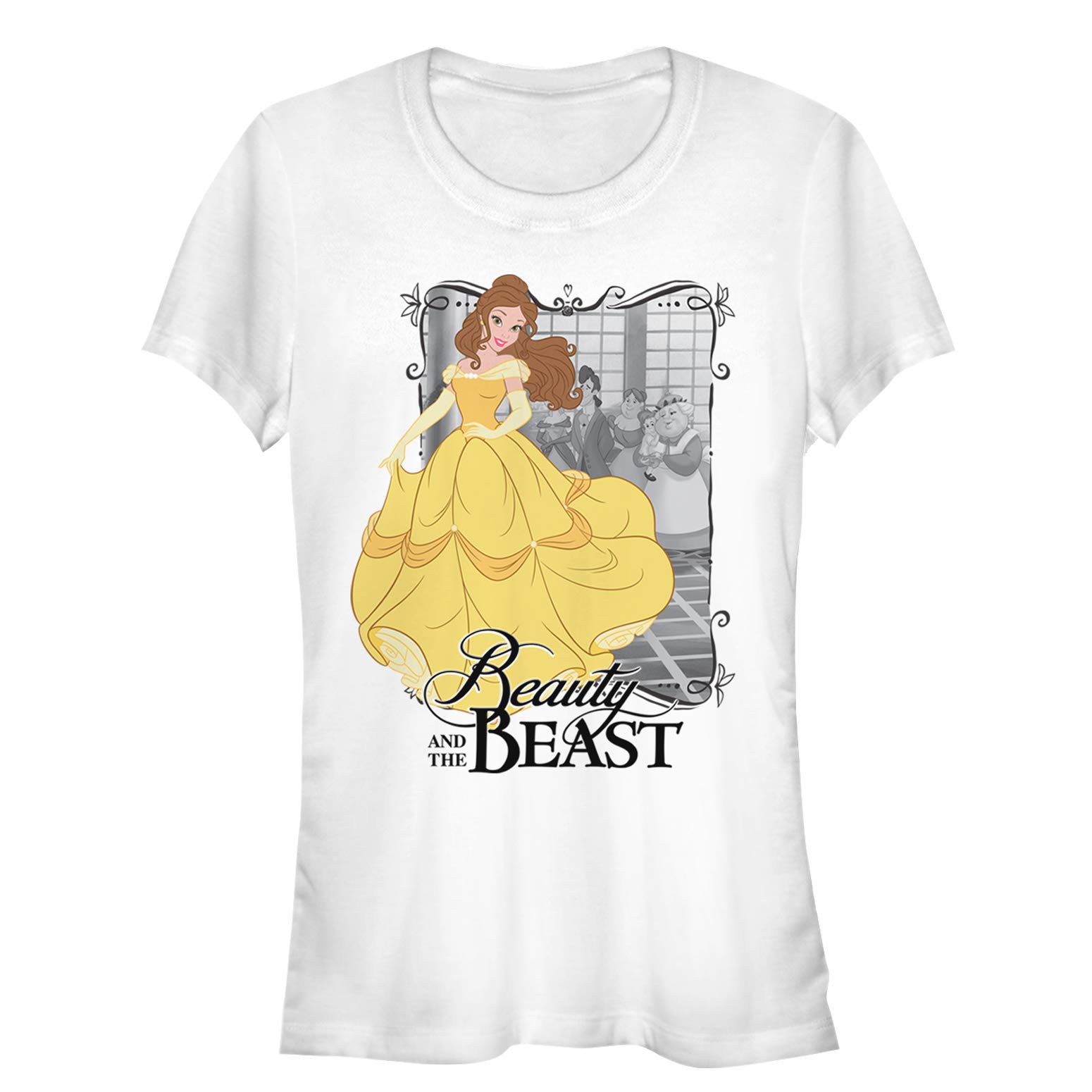 Beauty and The Beast Dance T-Shirt for Women - Disney Princess Graphic Tee - Soft Cotton Casual Shirt - Perfect for Cosplay, Theme Parties & Disney Fans