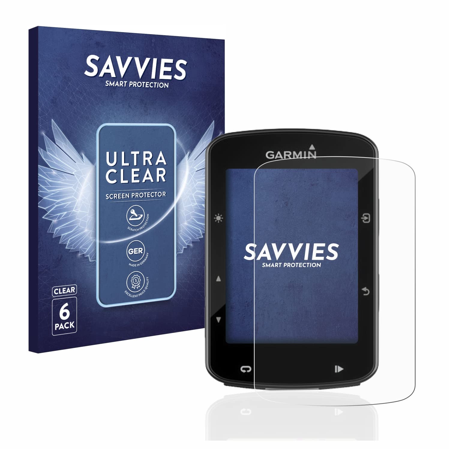 Garmin Edge 520 Plus Screen Protector 6 Pack - Clear Film for Cycling GPS Protection