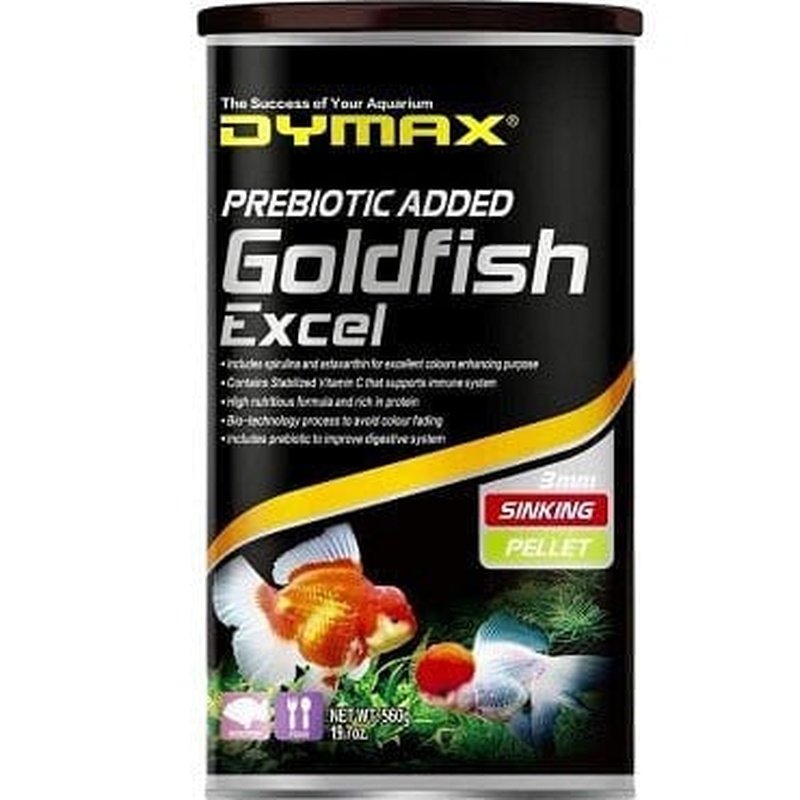 Dymax Goldfish Excel Sinking Pellet - Premium Fish Food for Goldfish | Ideal for Daily Feeding & Aquarium Maintenance