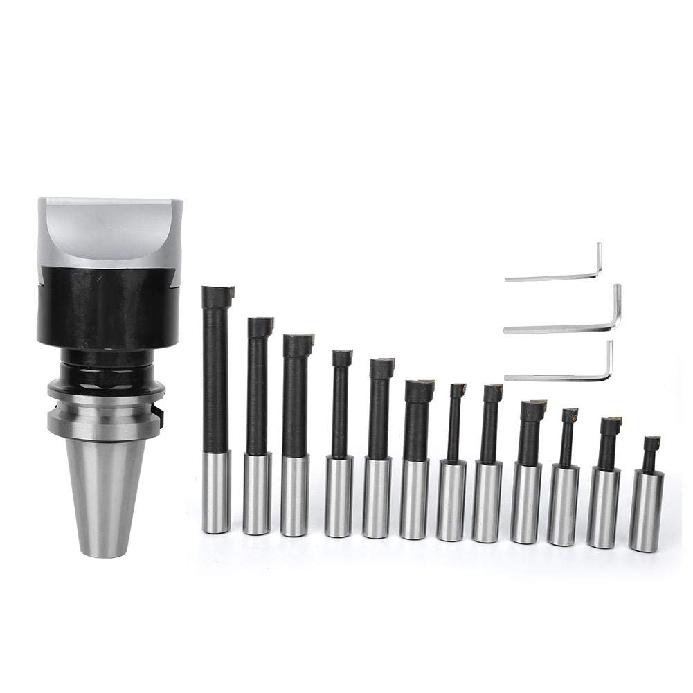 BT40-F1-18-12PCS High Precision CNC Boring Cutter Set - Durable Long Life Milling Tool Kit with Excellent Hardness & Toughness for CNC Milling Machines & Boring Machines - Perfect for Metalworking, Automotive Parts Manufacturing & Industrial Machining