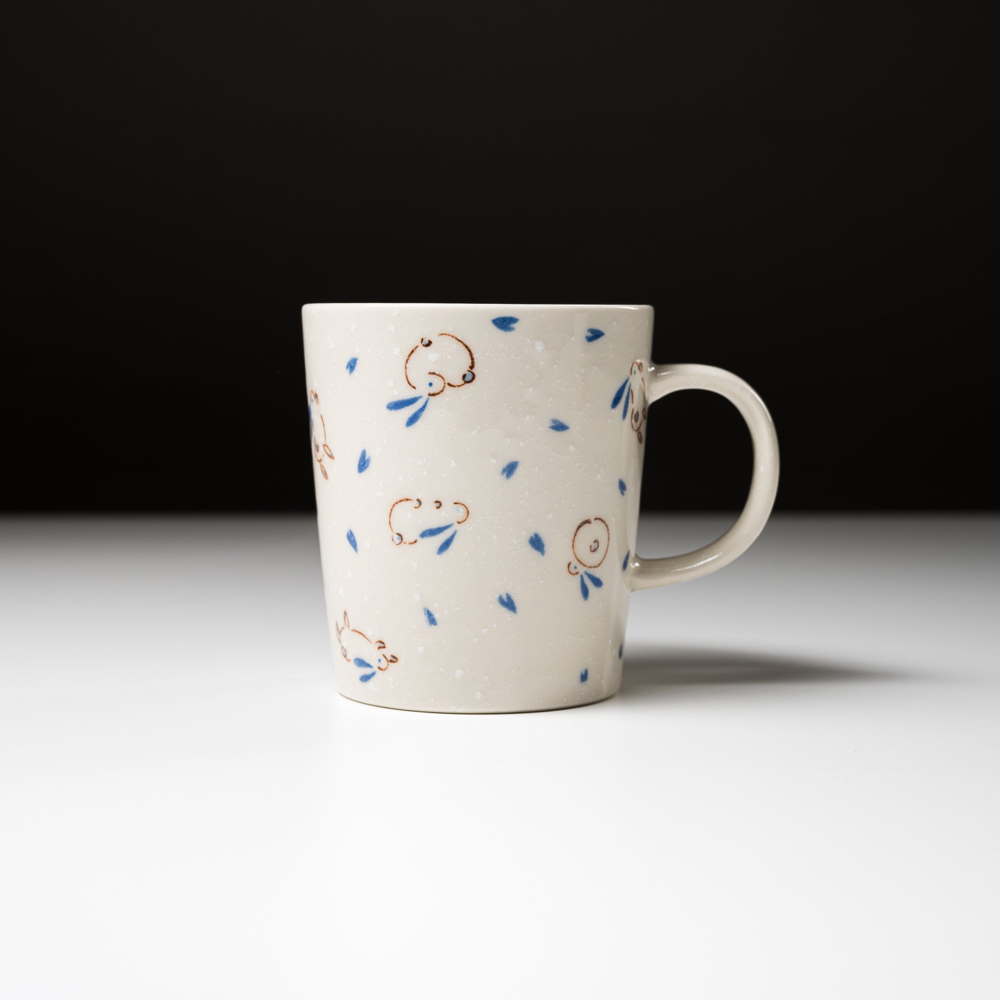 Snowing Rabbit Mug Cup - Cute Ceramic Coffee Cup with Rabbit Design, 2 Colors (White & Pink) - Perfect for Hot Drinks, Gifts, and Winter Cozy Moments