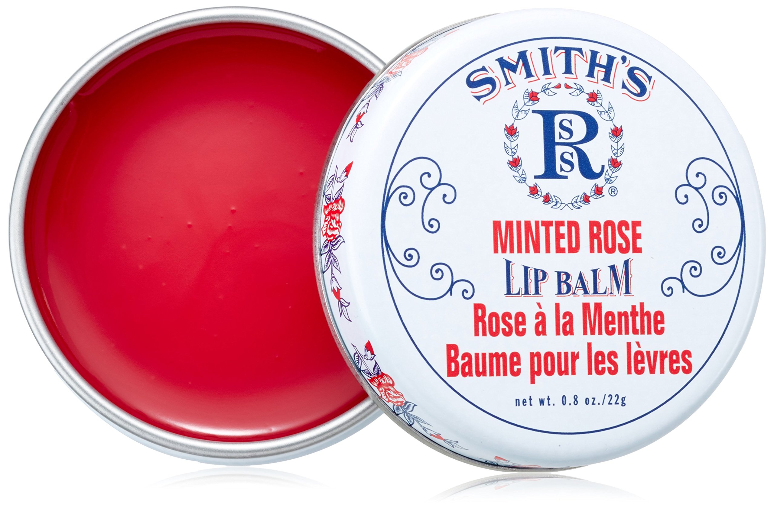 Minted Rose Lip Balm Tin - 0.8oz Moisturizing Lip Care for Dry & Chapped Lips - Perfect for Winter, Travel & Daily Hydration