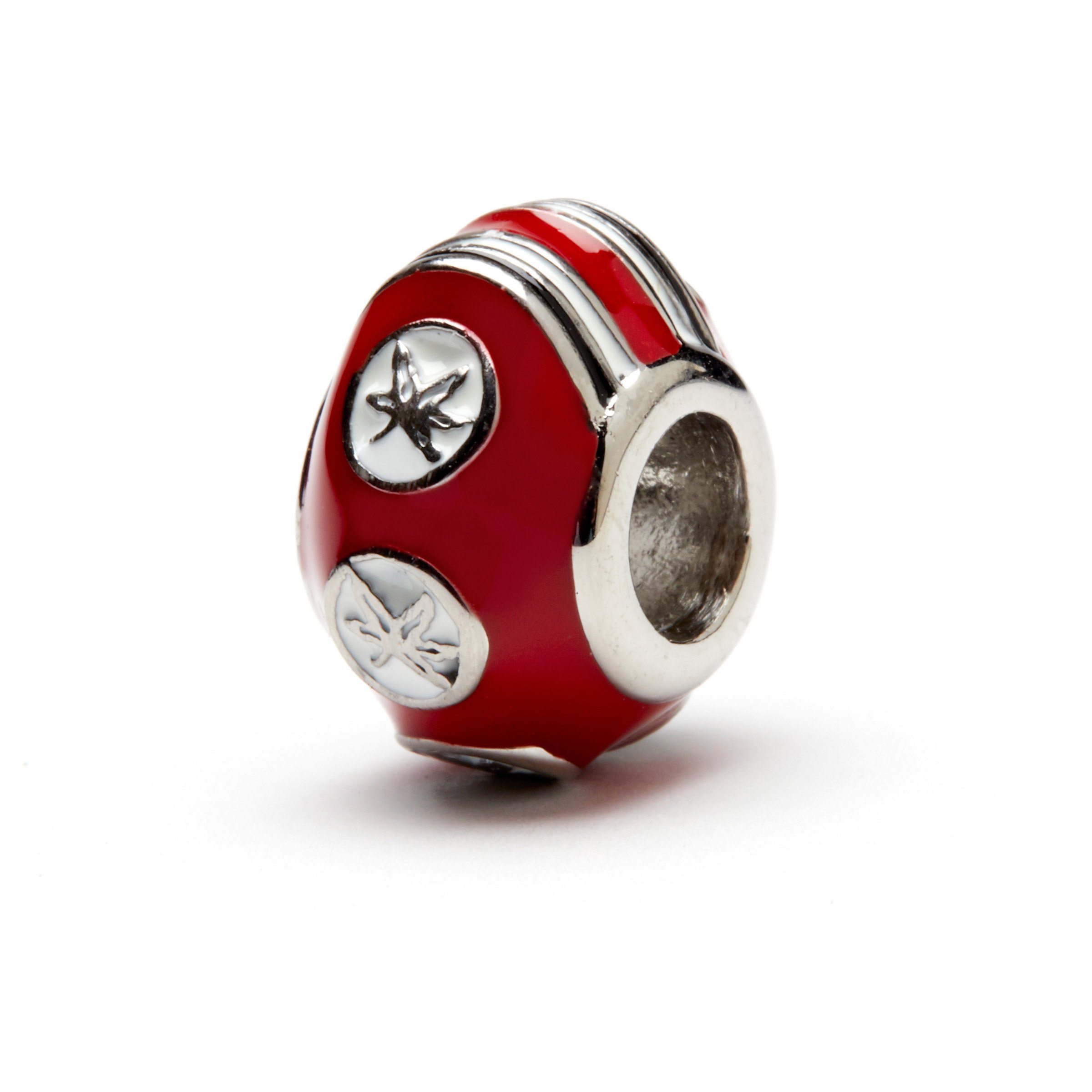 Ohio State Buckeyes Charm Bracelet - Official Brutus Buckeye & Block O Stainless Steel Bracelet with Crystal Charms | Licensed OSU Jewelry | Perfect Gift for Football Fans, Alumni & Students | Game Day, Graduation & School Spirit Accessories