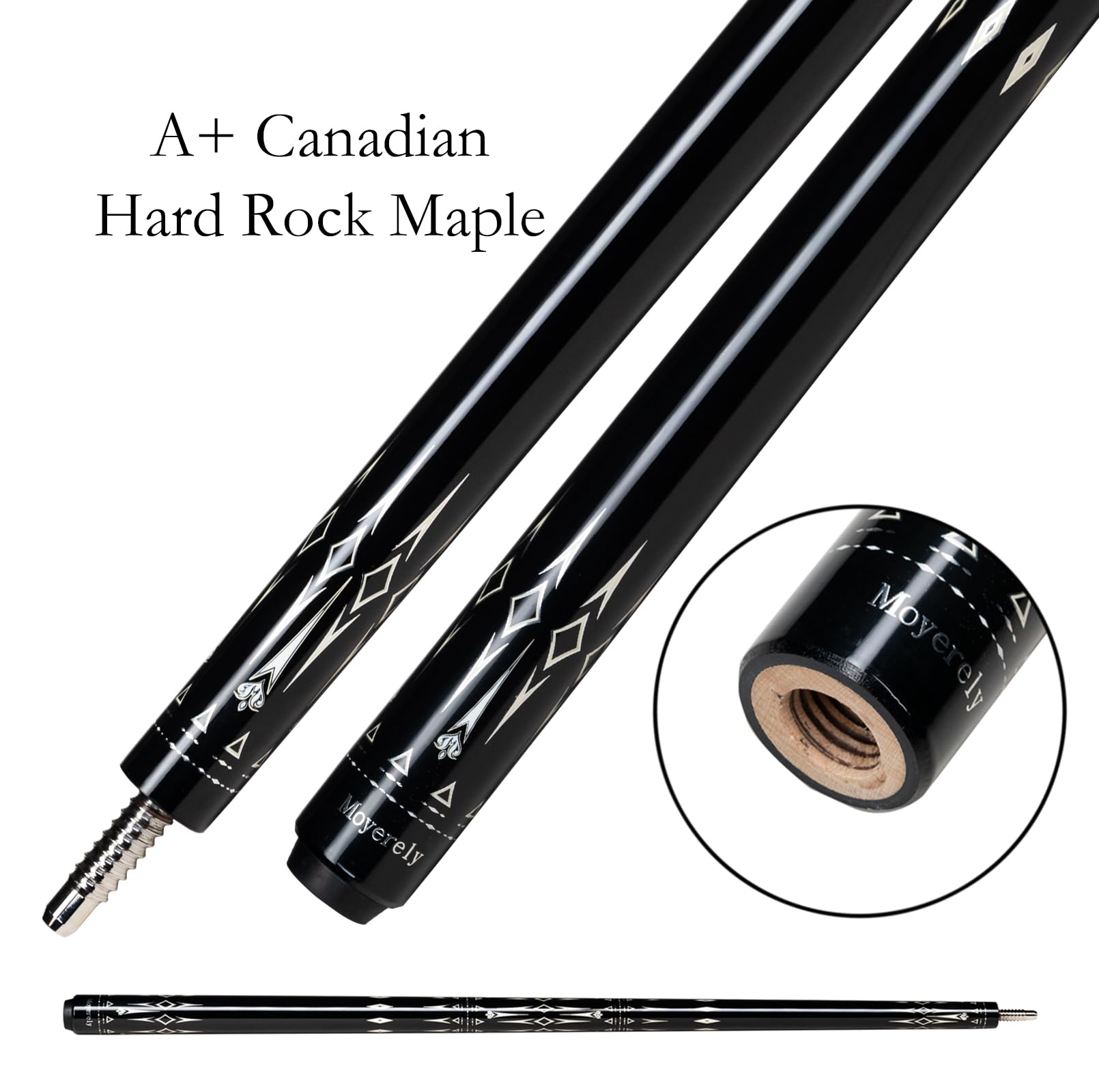 Premium Carbon Fiber Pool Cue Stick - 11.8mm/12.5mm Low Deflection Professional Billiard Cue with Protective Case | Ideal for Tournament Play & Home Pool Tables