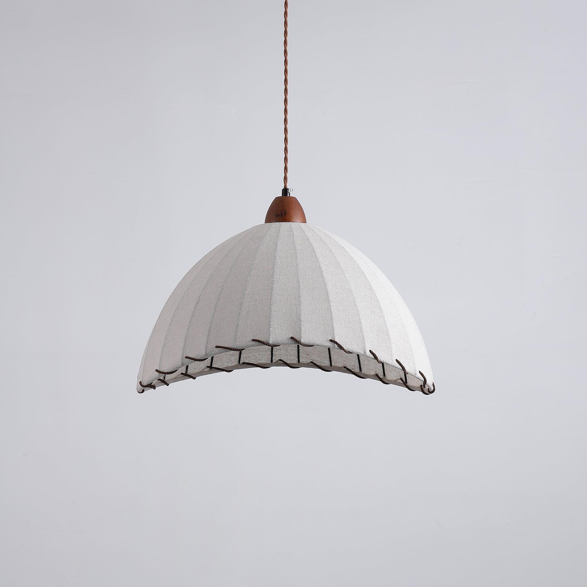 Modern Fabric Pendant Lamp - Handwoven Rattan Hanging Light for Dining Room, Bedroom, Living Room & Kitchen | Boho Chic Ceiling Fixture with Warm Ambient Lighting