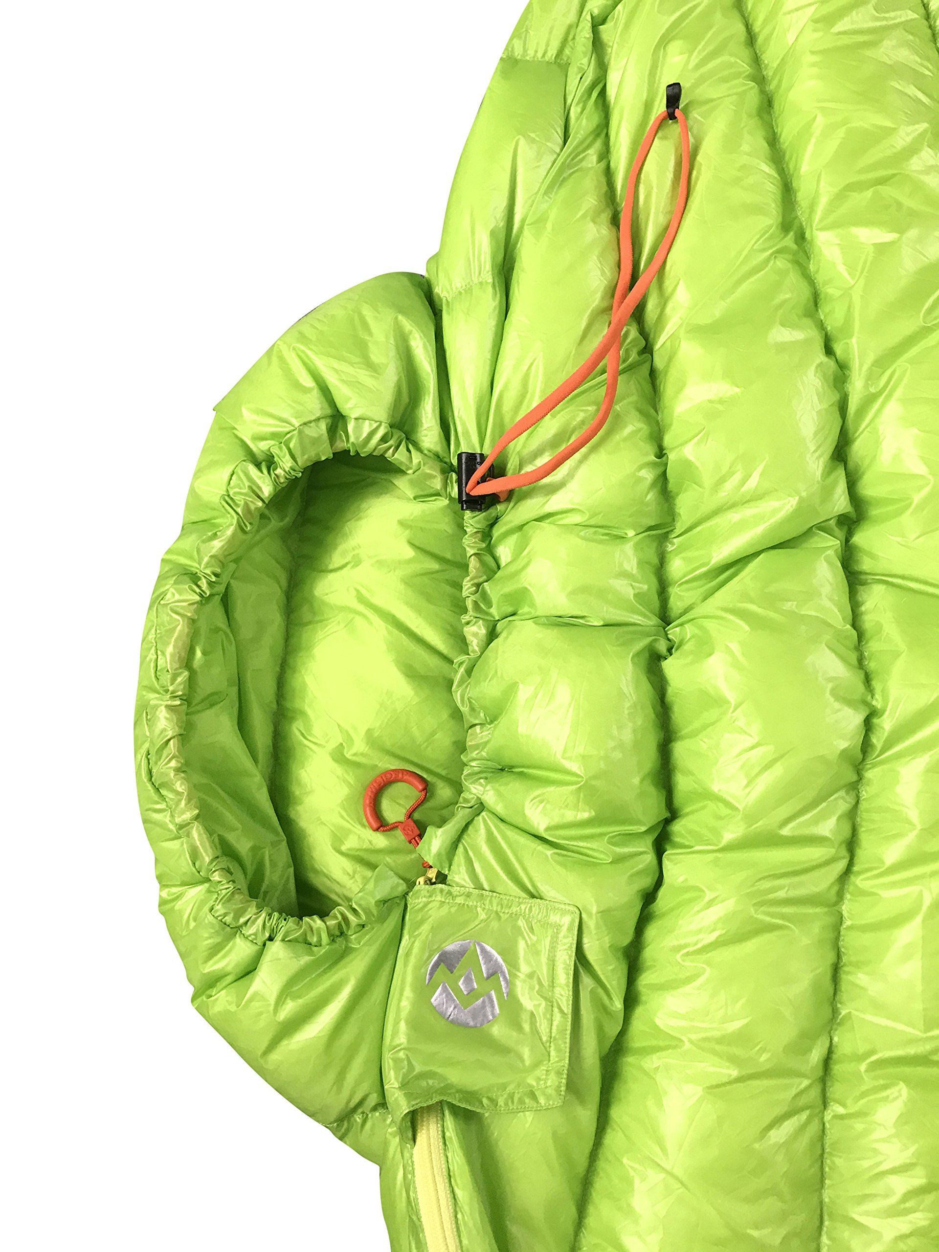 Ultralight 6 Degree 800FP Goose Down Sleeping Bag for Backpacking, Camping & Hiking - Compact & Warm for Men & Women (Green, Regular) - Perfect for Cold Weather Adventures & Outdoor Survival Gear