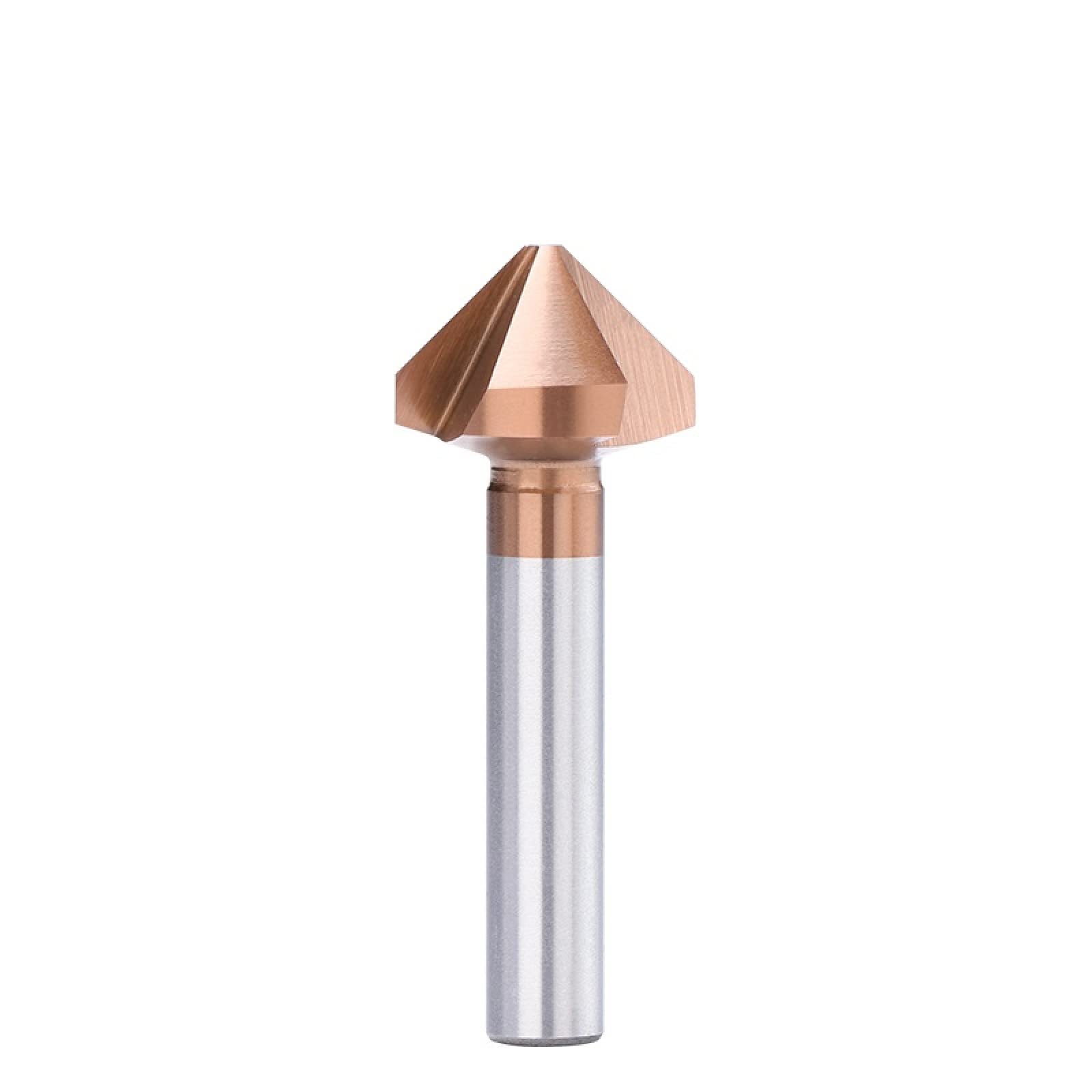 90 Degree TiCN Coated HSS 3-Flute Drill Bit Chamfer Cutter - 18mm Wood & Metal Hole Cutter for Countersinking - Perfect for DIY Projects, Woodworking, and Metal Fabrication
