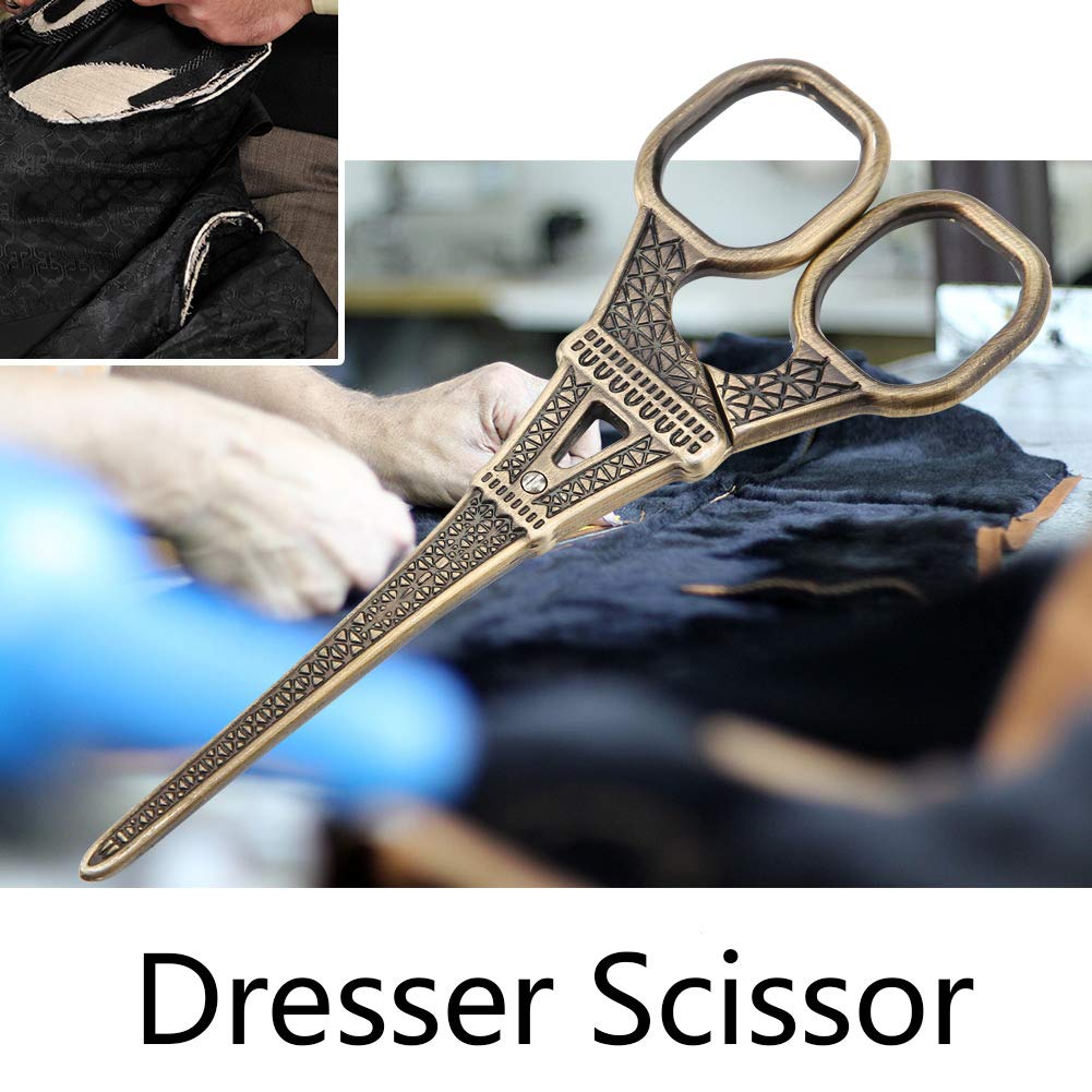 Premium Stainless Steel Eiffel Tower Shaped Sewing Scissors - Fashionable DIY Embroidery & Dressmaking Shears (Bronze) | Perfect for Crafting, Quilting, and Fabric Art Projects