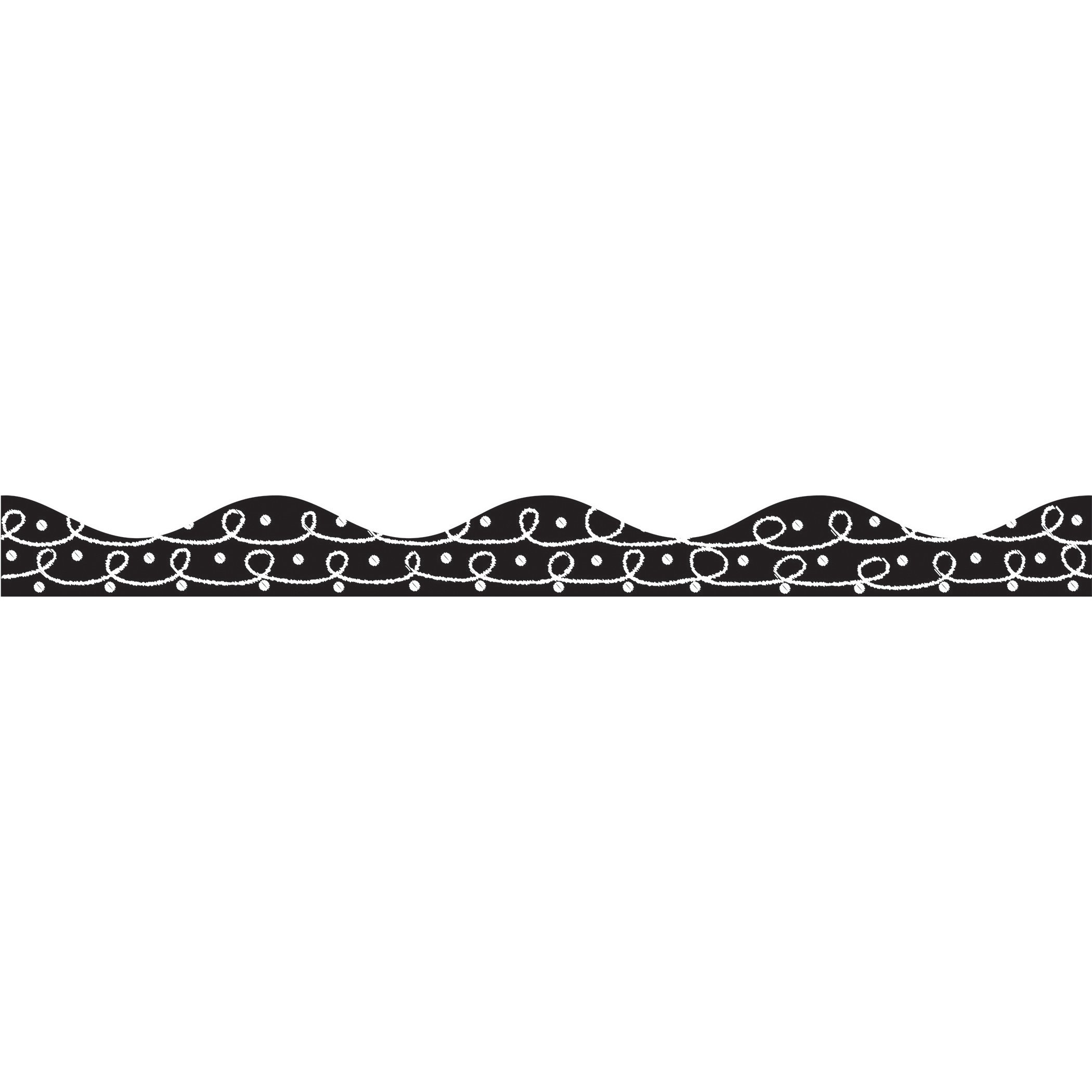 Ashley Productions Chalk Dotted Loops Big Magnetic Border - Classroom Decor, Bulletin Board Trim, Whiteboard Accessories for Teachers & Homeschooling
