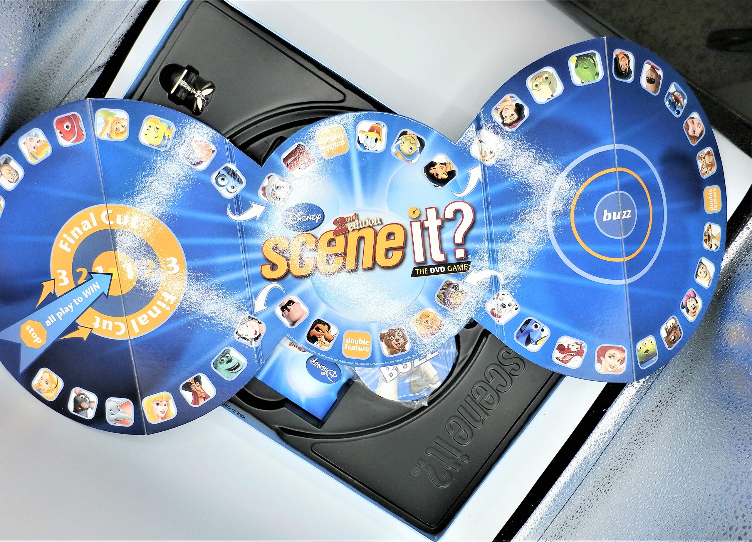 Mattel Scene It? Disney 2nd Edition DVD Trivia Game - Family Movie Night Fun for Kids & Adults