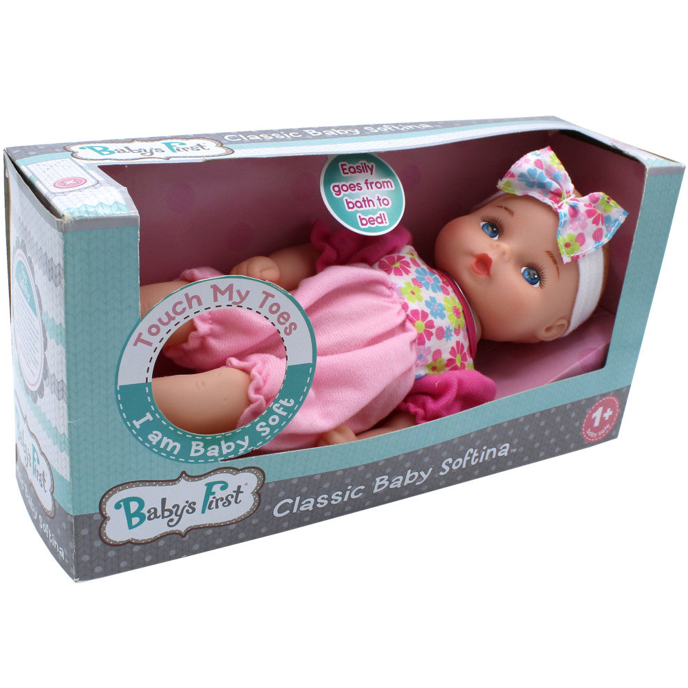 11 Inch Classic Softina Jumper Doll for Baby's First Toy - Removable Outfit & Cuddly Design | Perfect for Playtime, Gift Giving & Early Childhood Development