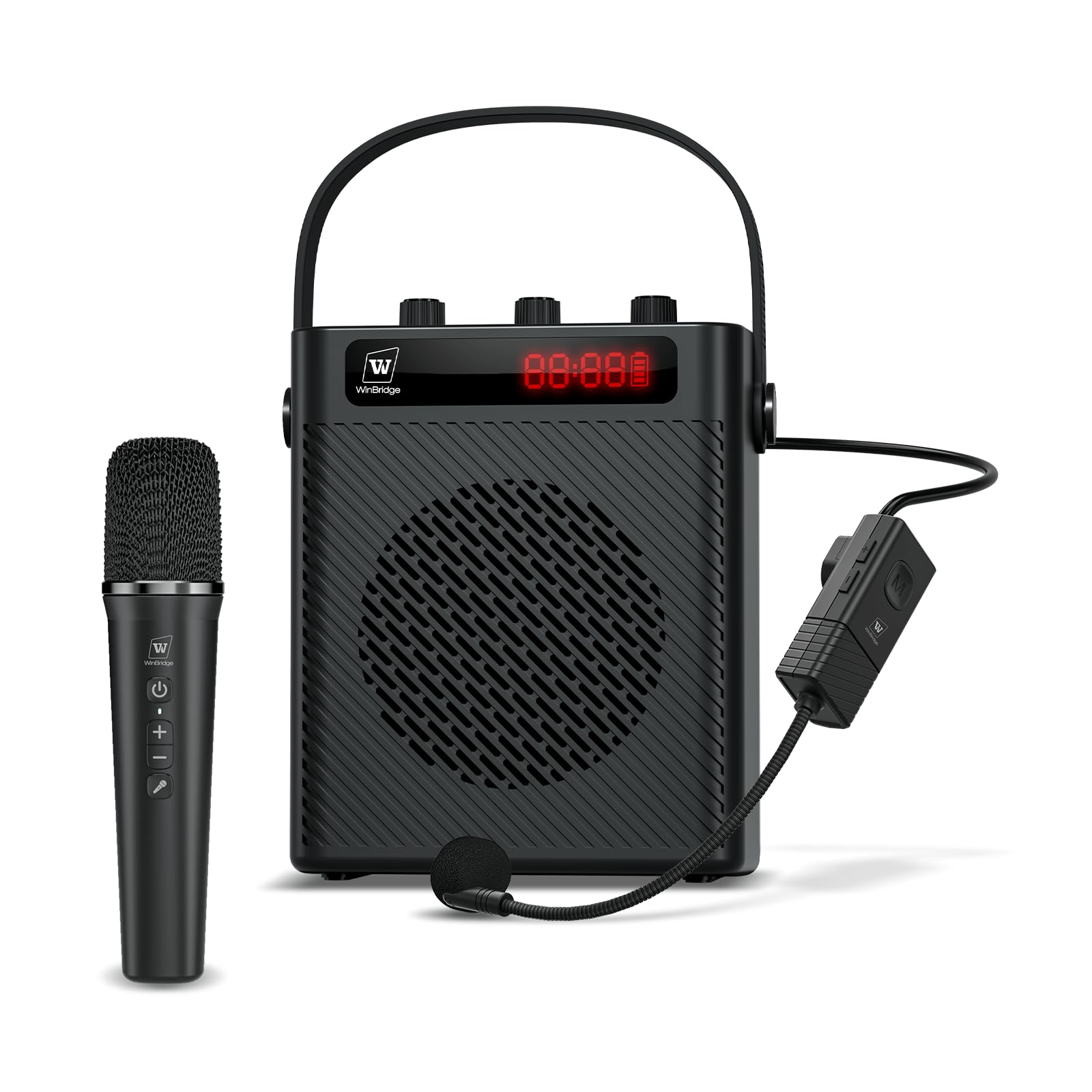 Bluetooth 5.3 Wireless Voice Amplifier - 40W Rechargeable Megaphone with Handheld Microphone, 4 Sound Effects | Portable PA System for Teachers, Presenters & Outdoor Events | Ideal for Classroom Presentations, Public Speaking & Crowd Control