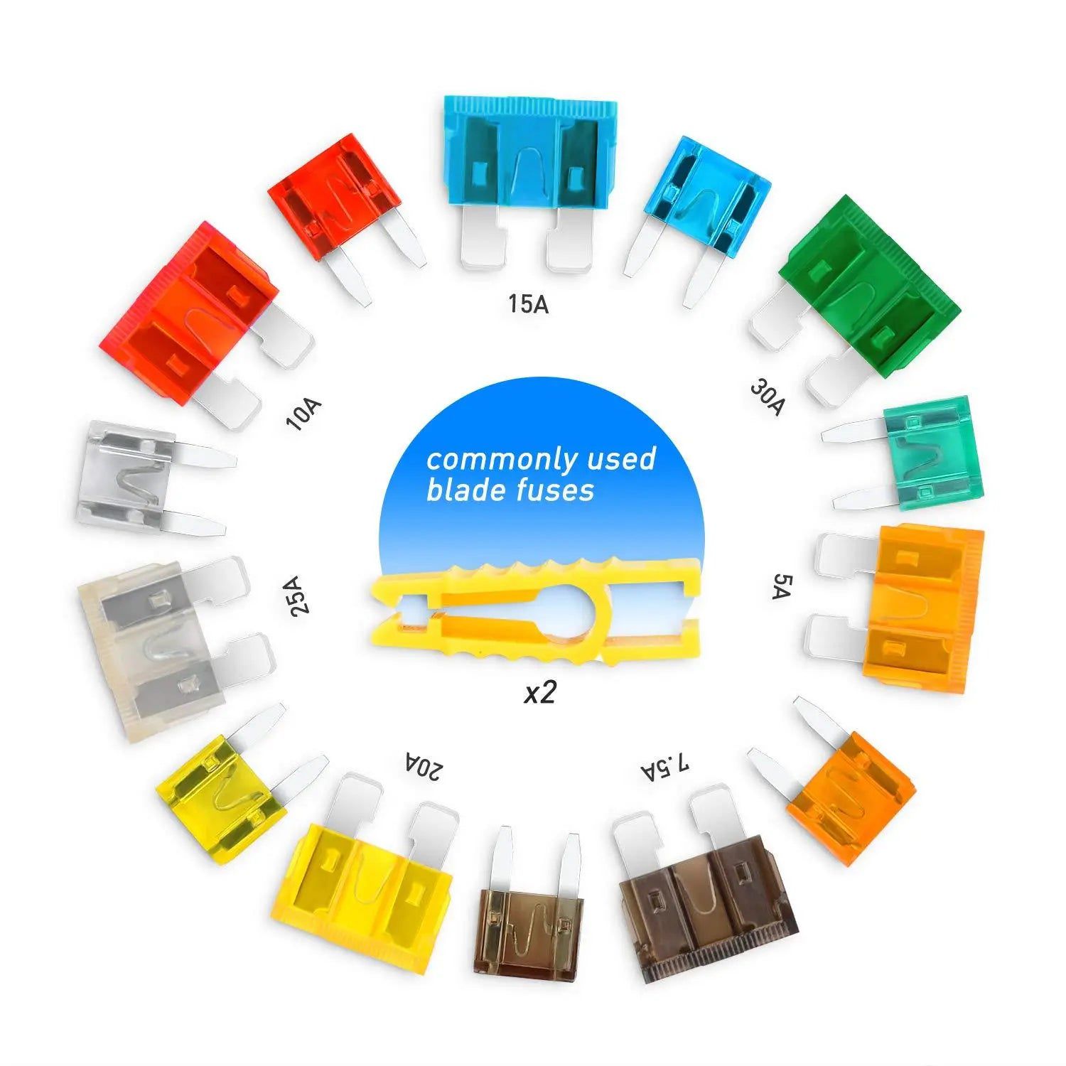 240Pcs Standard & Mini Blade Fuse Set - Automotive, Marine & RV Electrical Protection - Perfect for Car, Boat, Truck & Home DIY Repairs